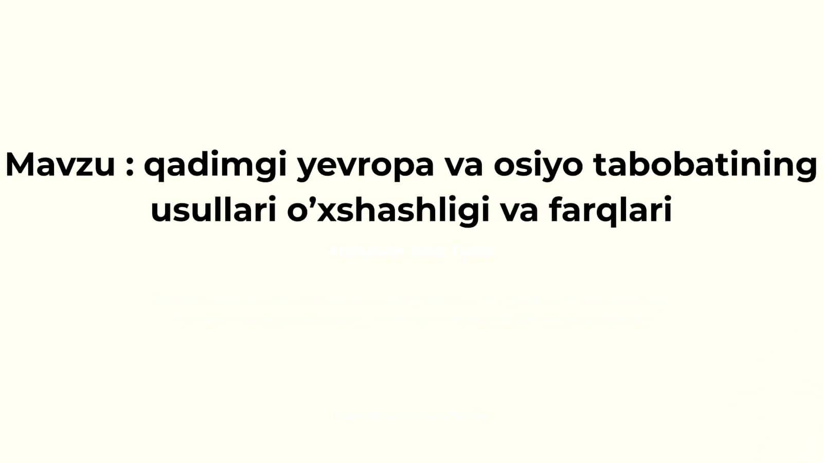 qadimgi yevropa va osiyo tabobati 1