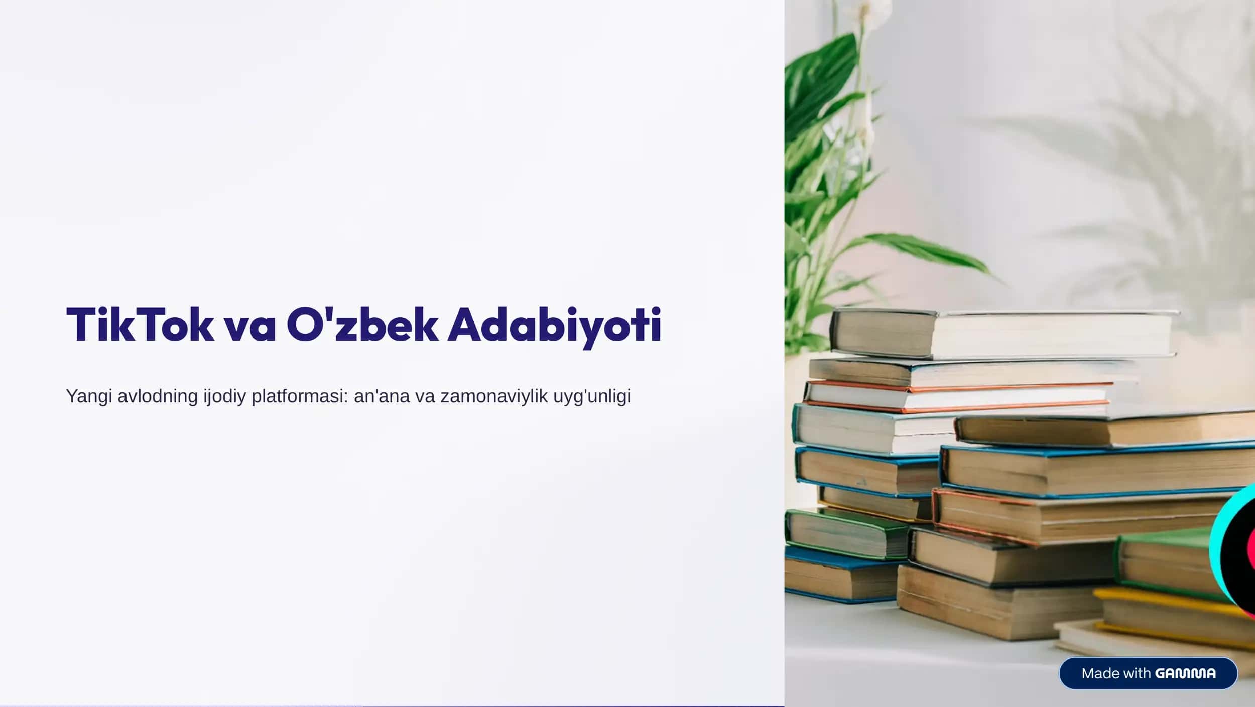 TikTok va O'zbek Adabiyoti 1