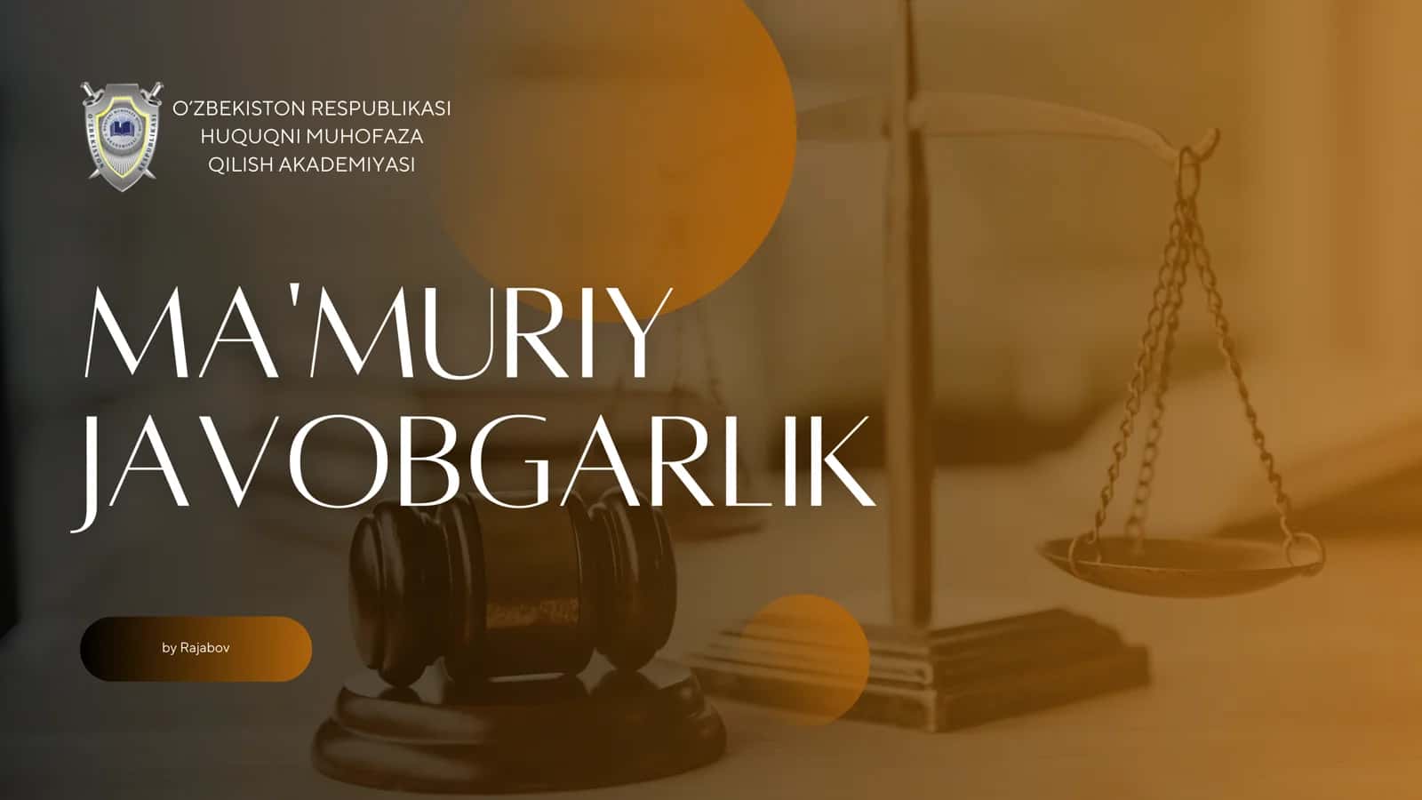 MA'MURIY JAVOBGARLIK 1
