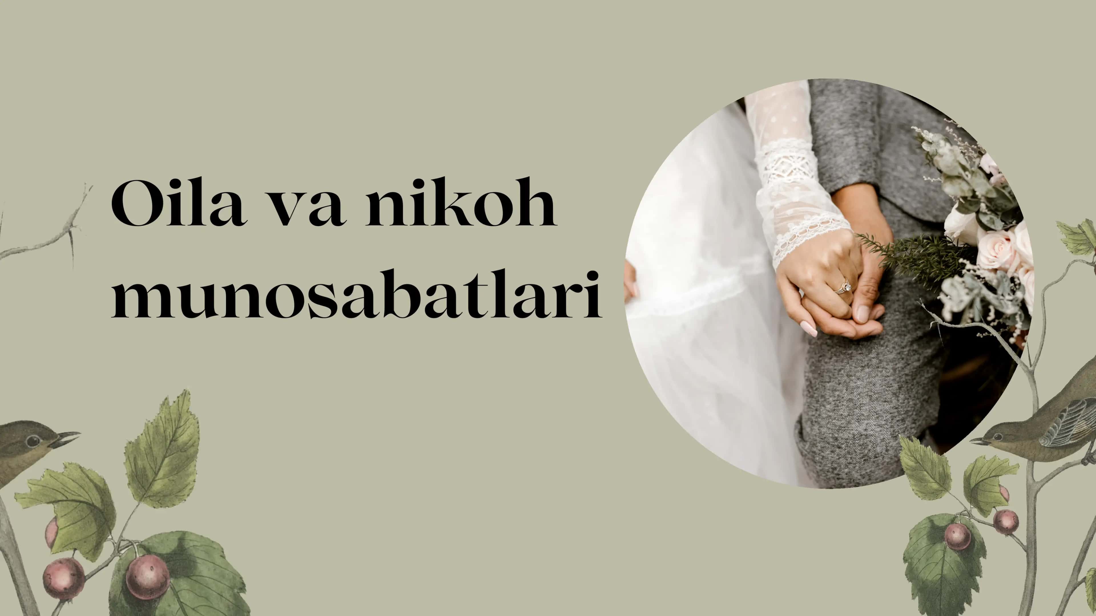 Oila nikoh munosabatlari 1