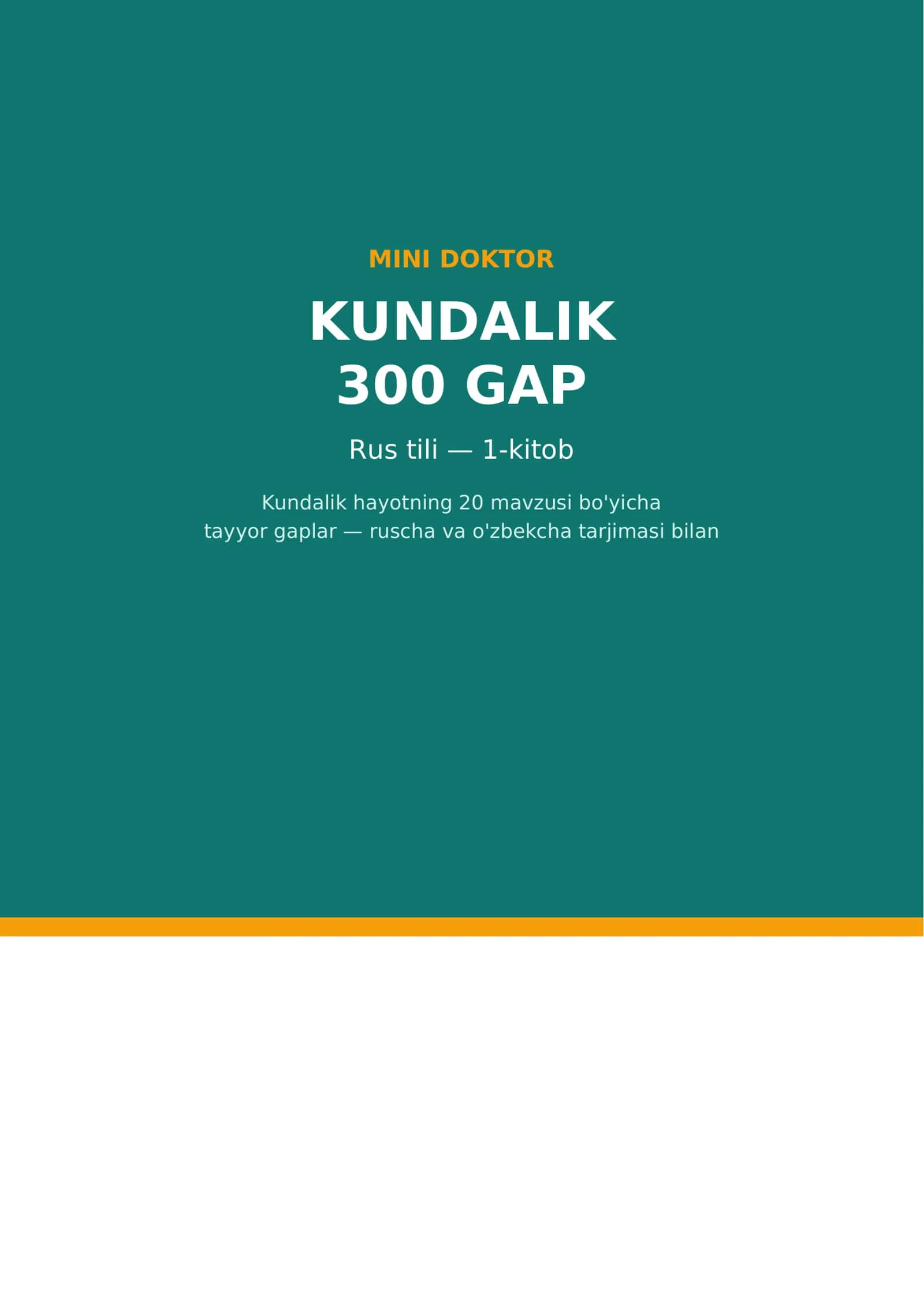 Rus tilida bir kunlik tayyor 300 ta gap 1
