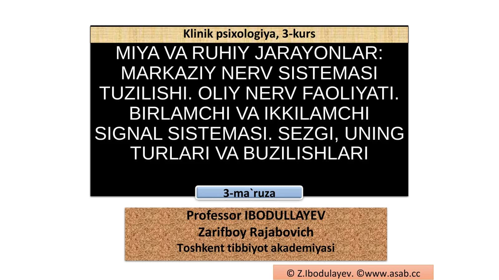 MIYA VA RUHIY JARAYONLAR 1