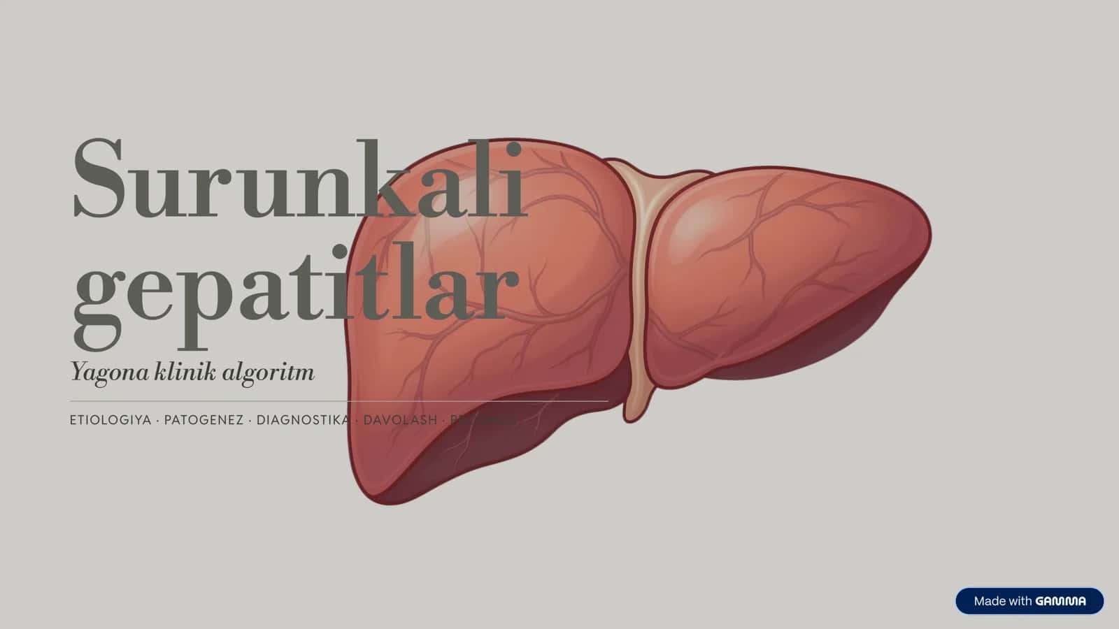 Surunkali gepatitlar - Yagona klinik algoritm 1