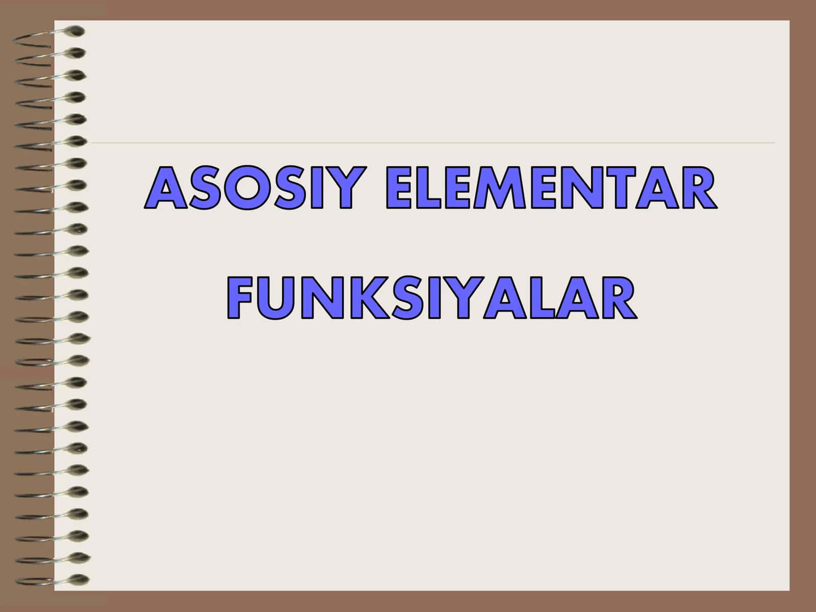 Asosiy elementar funksiyalar 1