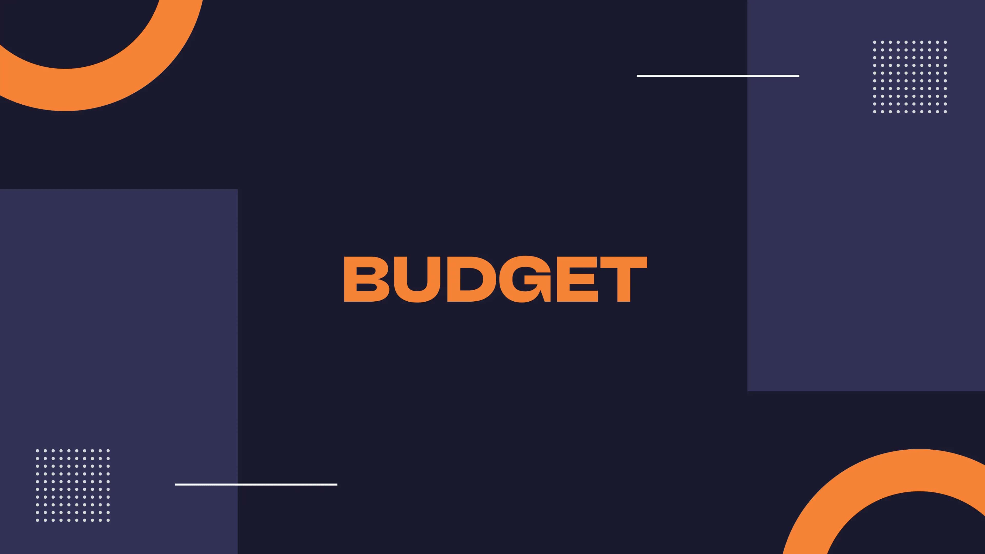 BUDGET 1