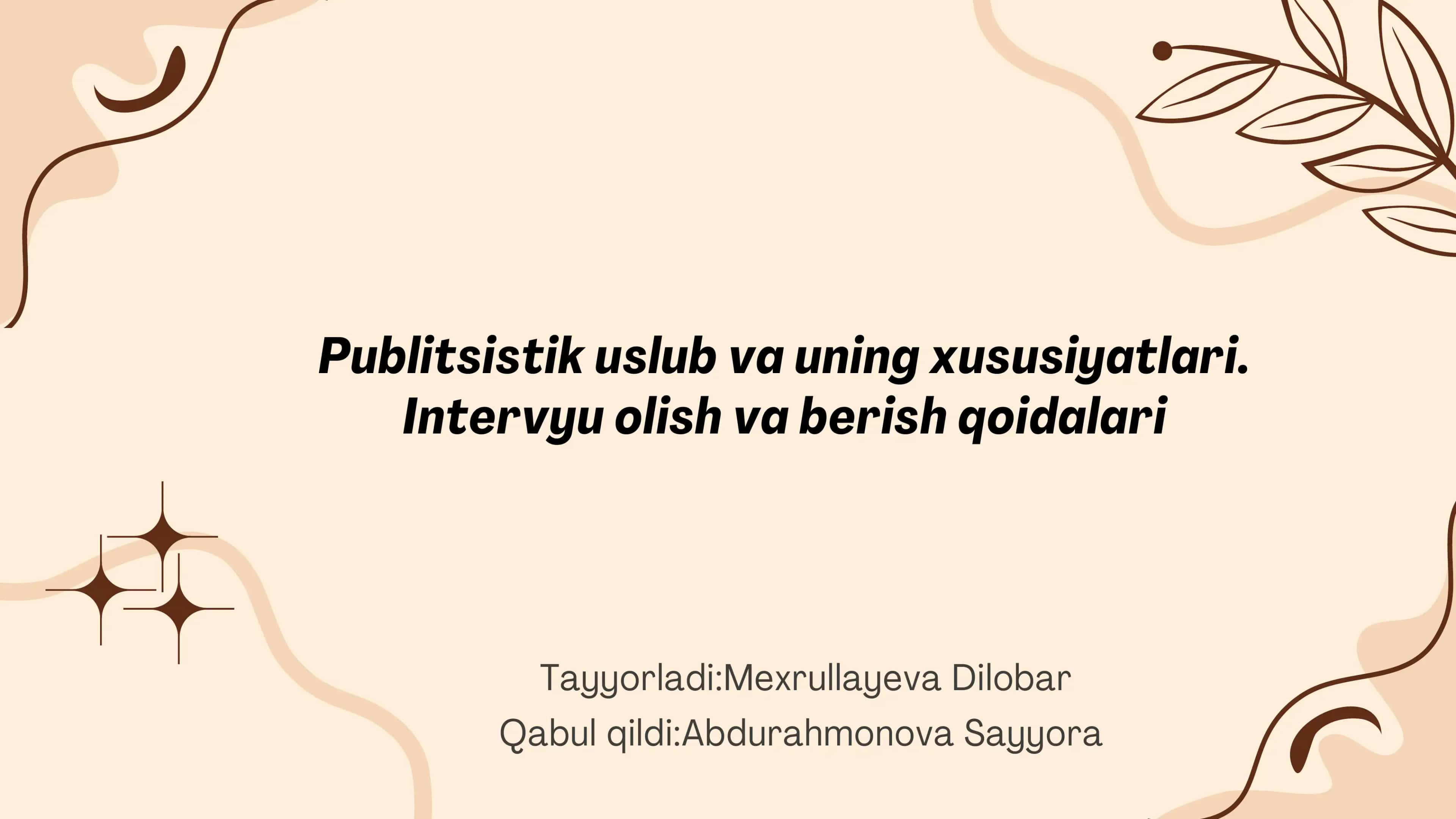 Publitsistik uslub va uning xususiyatlari 1