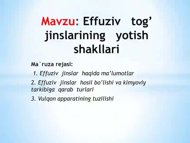 Effuziv jinslar