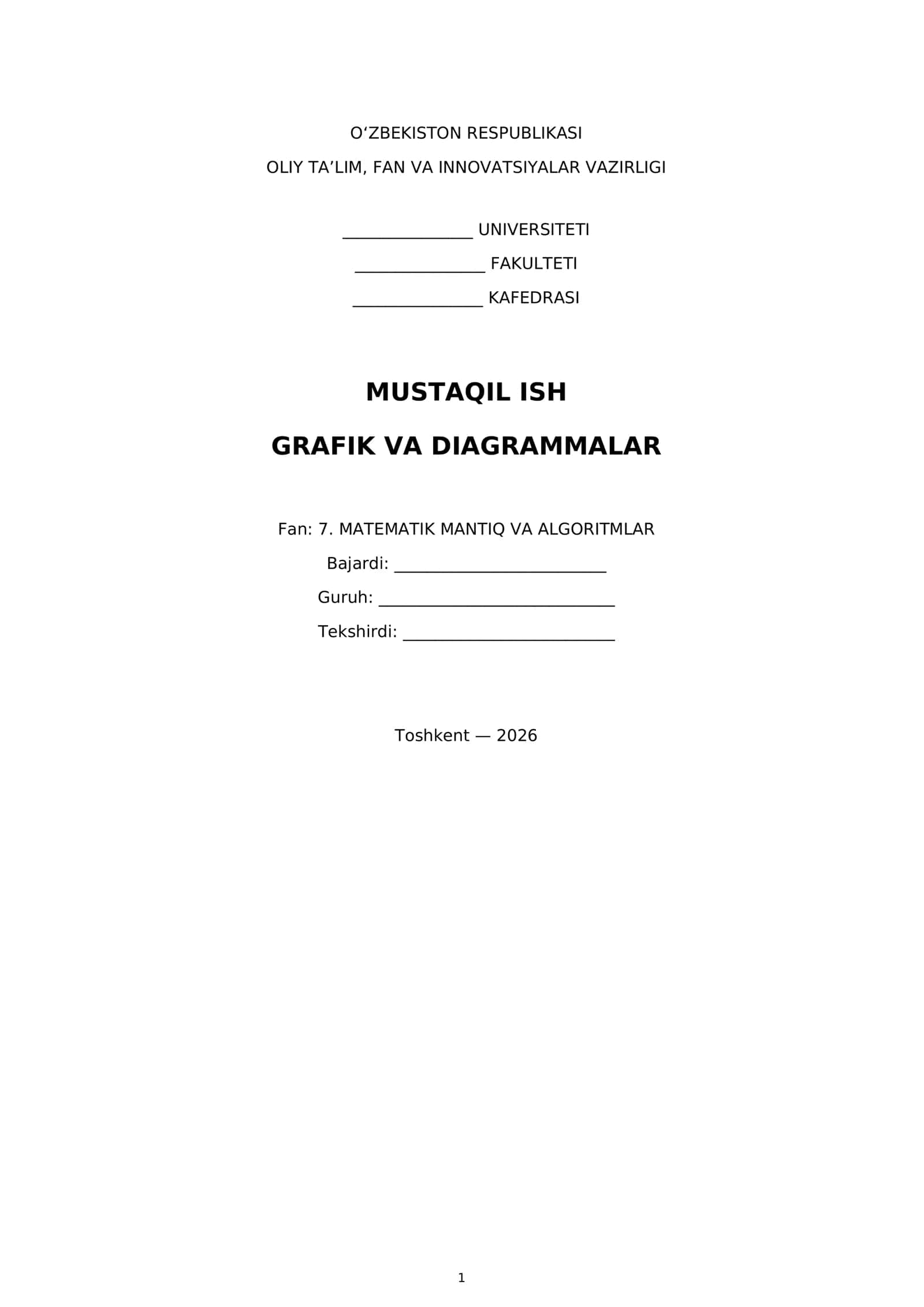 Grafik va diagrammalar 1