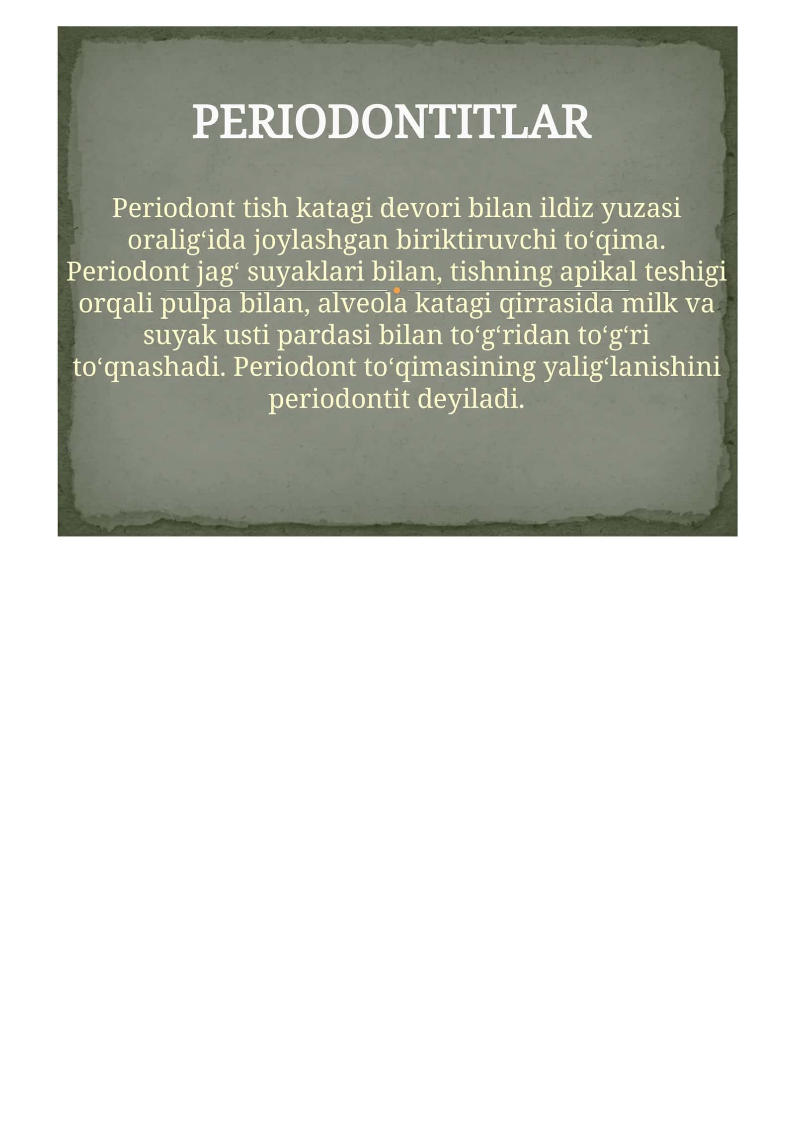 Periodontitlar 1