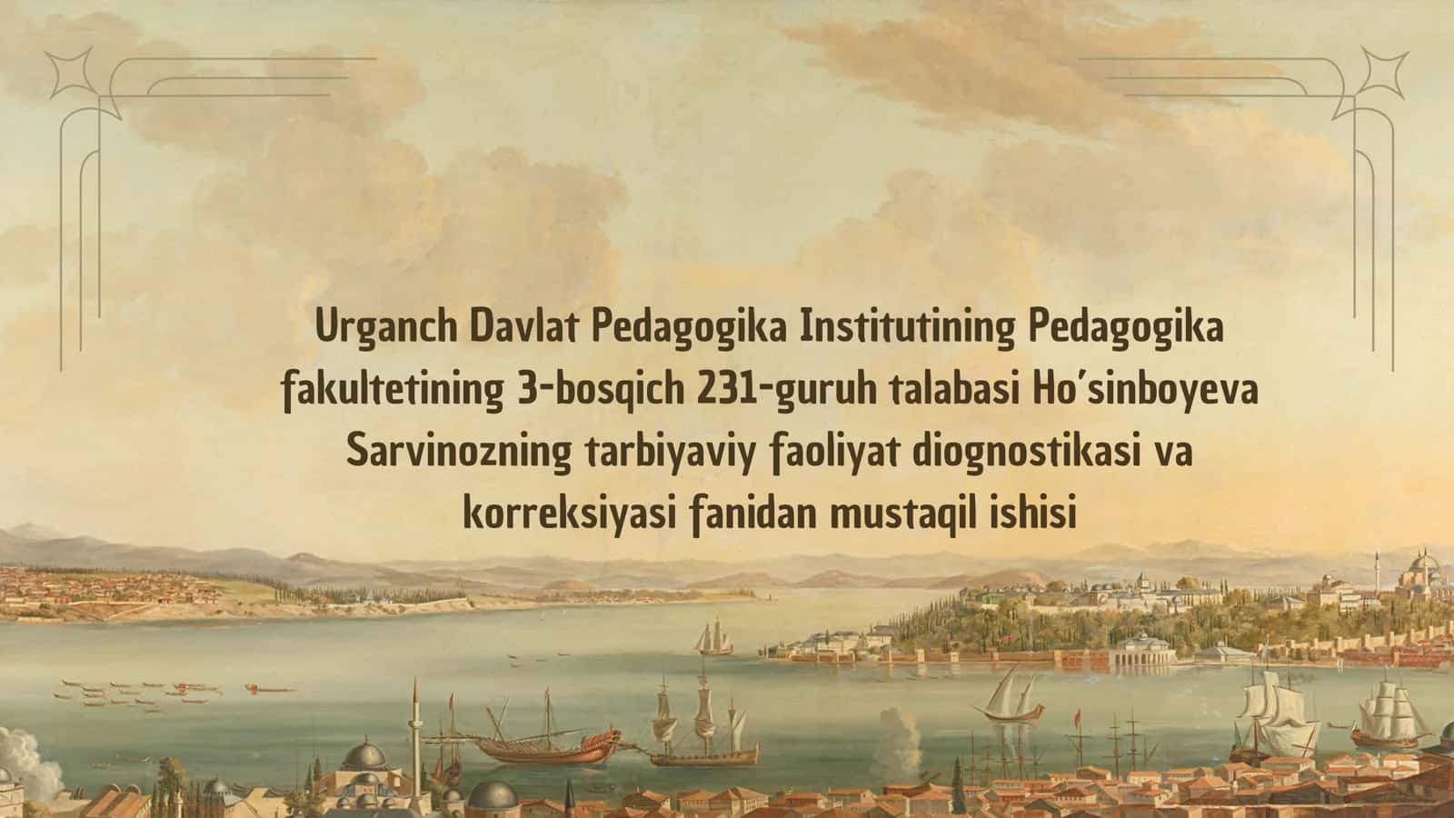 tarbiyaviy faoliyat diognostikasi va korreksiyasi fanidan mustaqil ish 1
