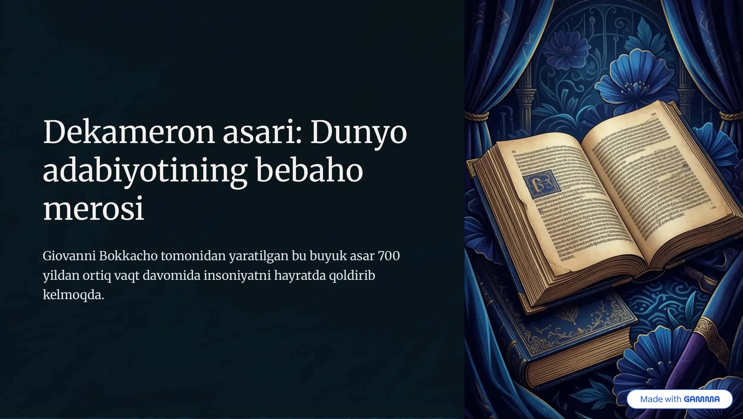 Dekameron asar haqida 1