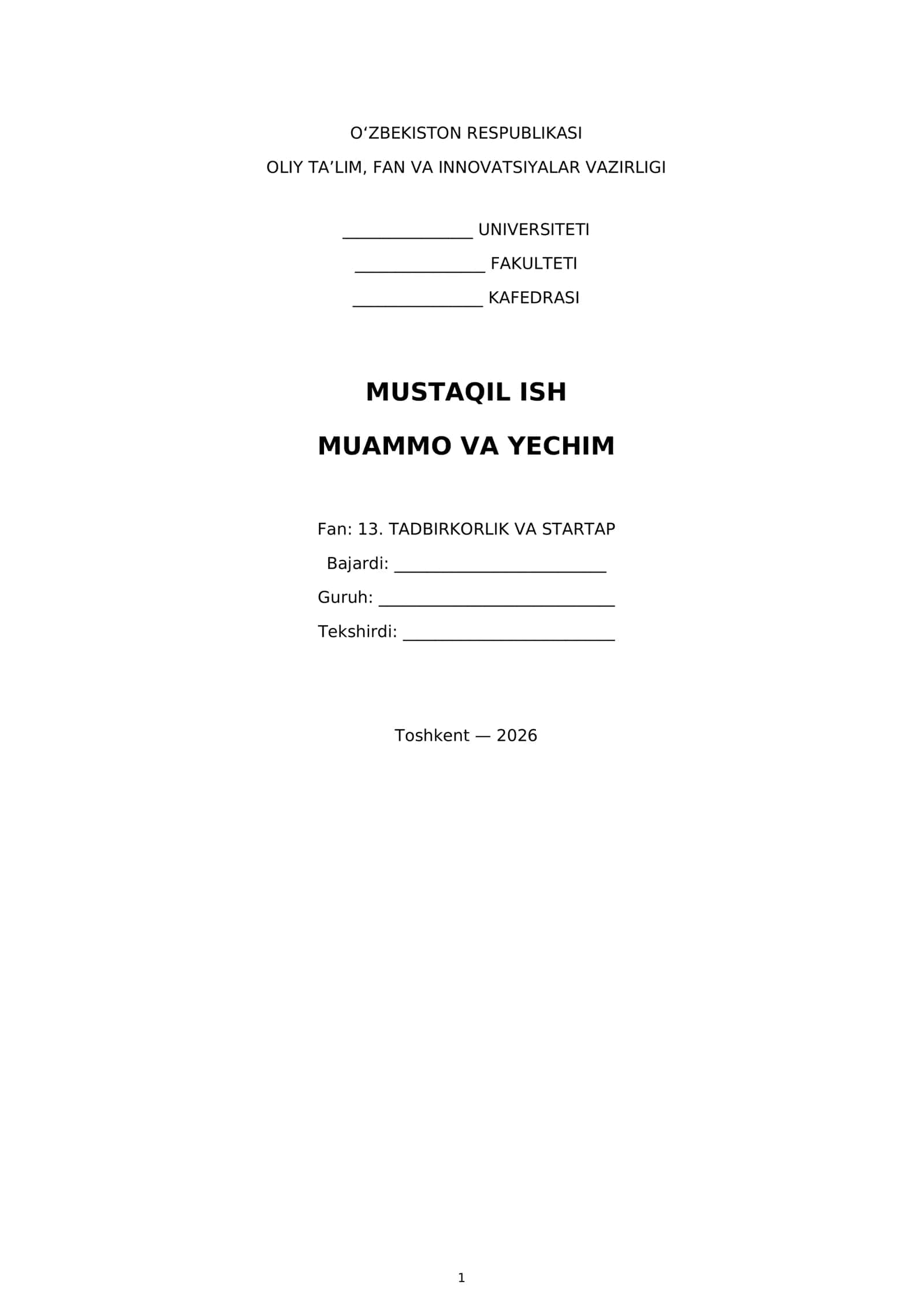 Bajardi: Muammo va yechim 1