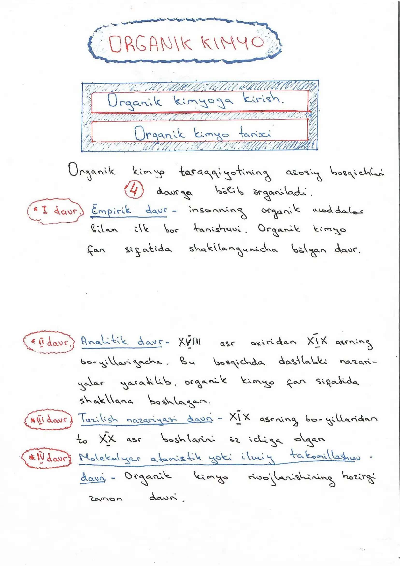 organik kimyo 1