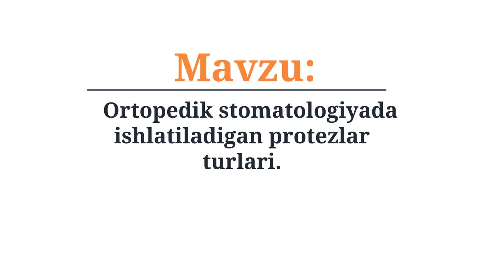 Ortopedik Stomatologiyada Protezlar 1