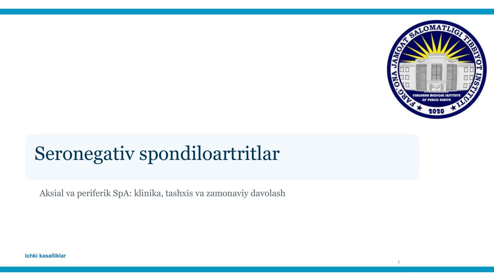 Seronegativ spondiloartritlar 1
