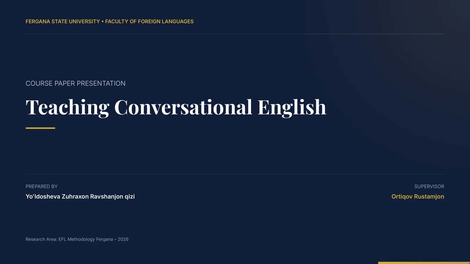 Teaching Conversational English 1