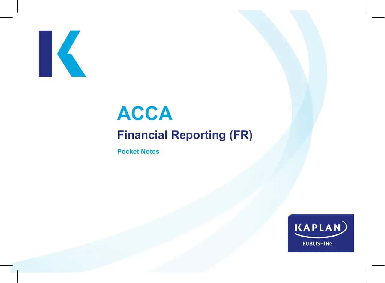 Financial Reporting (FR) Pocket Notes 1