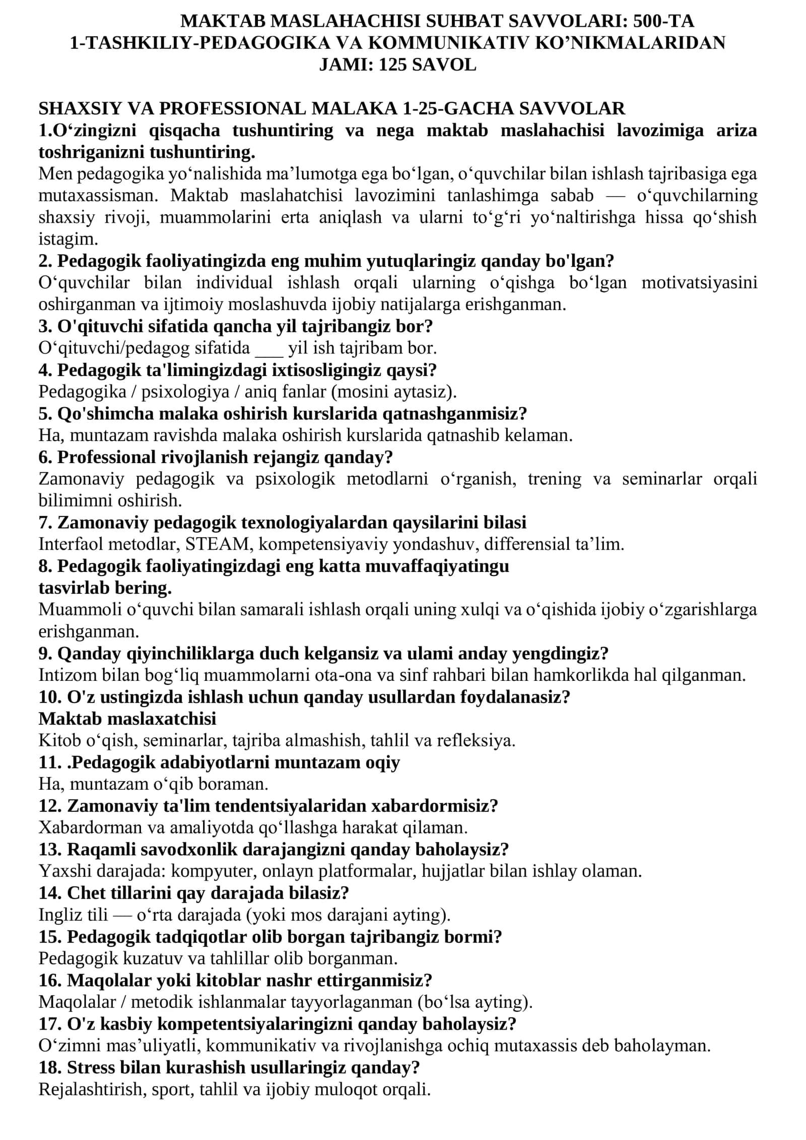 MAKTAB MASLAHACHISI SUHBAT SAVVOLARI 500 1