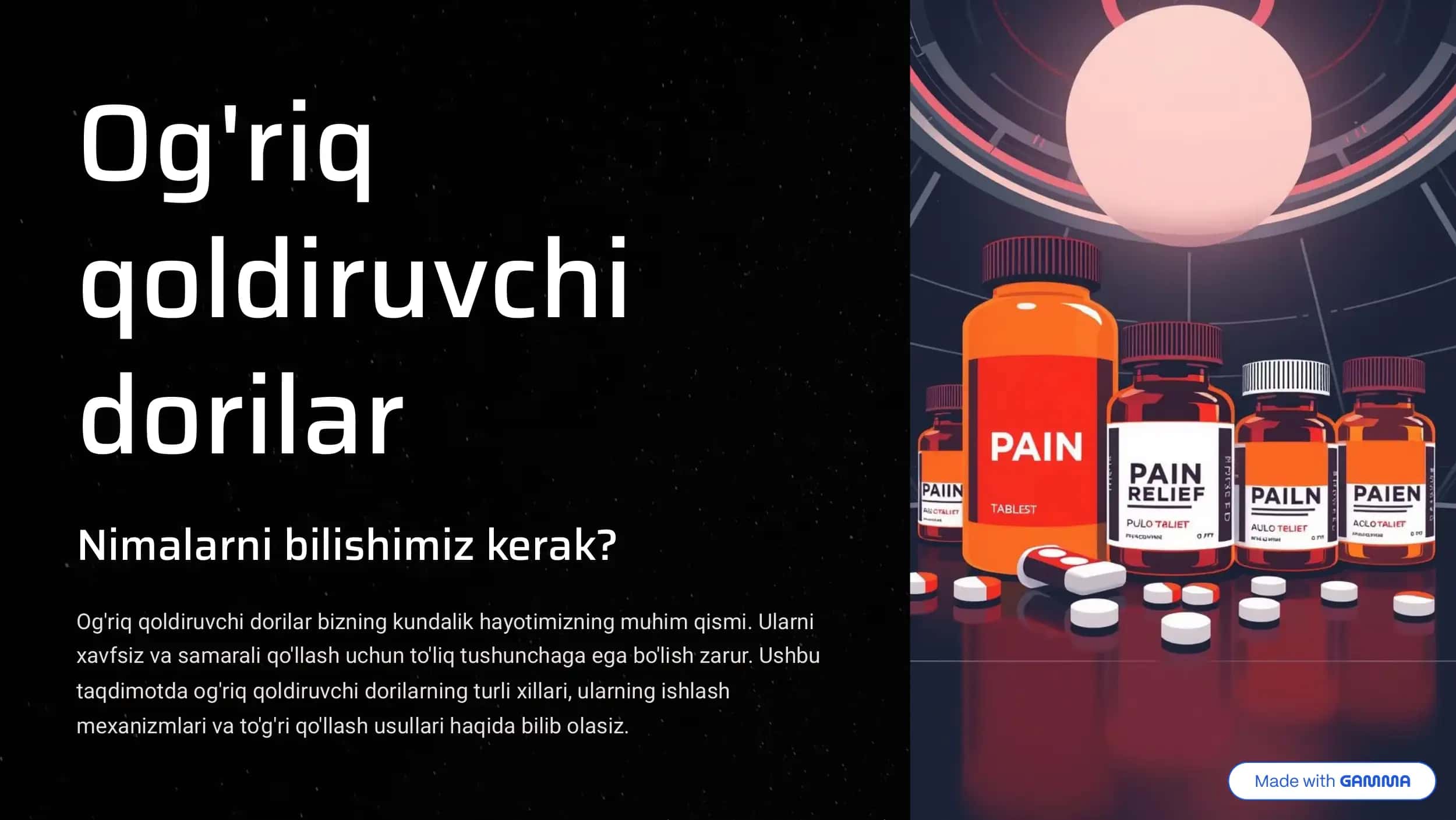 Og'riq qoldiruvchi dorilar 1
