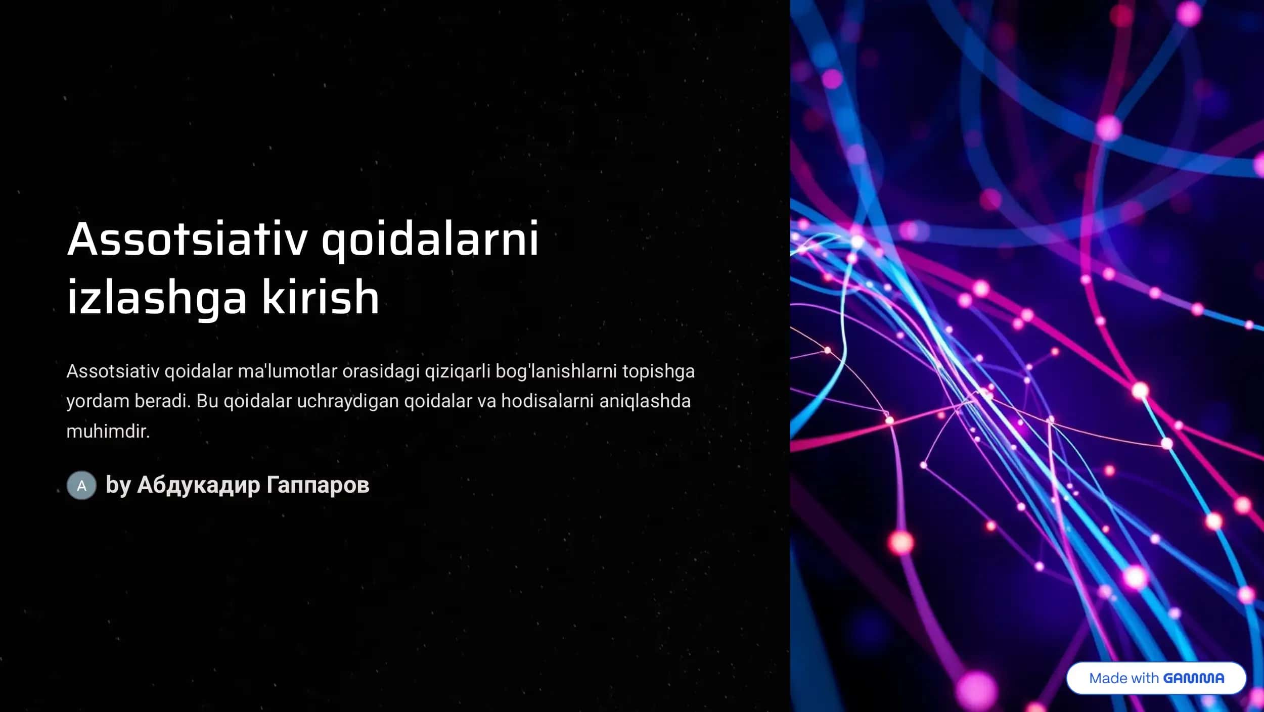 Assotsiativ qoidalarni 1