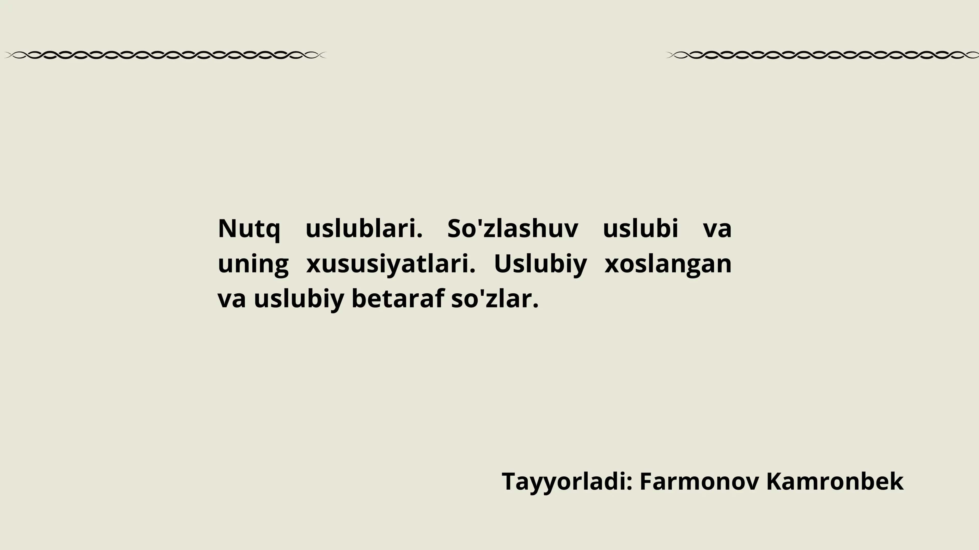 Nutq uslublari 1