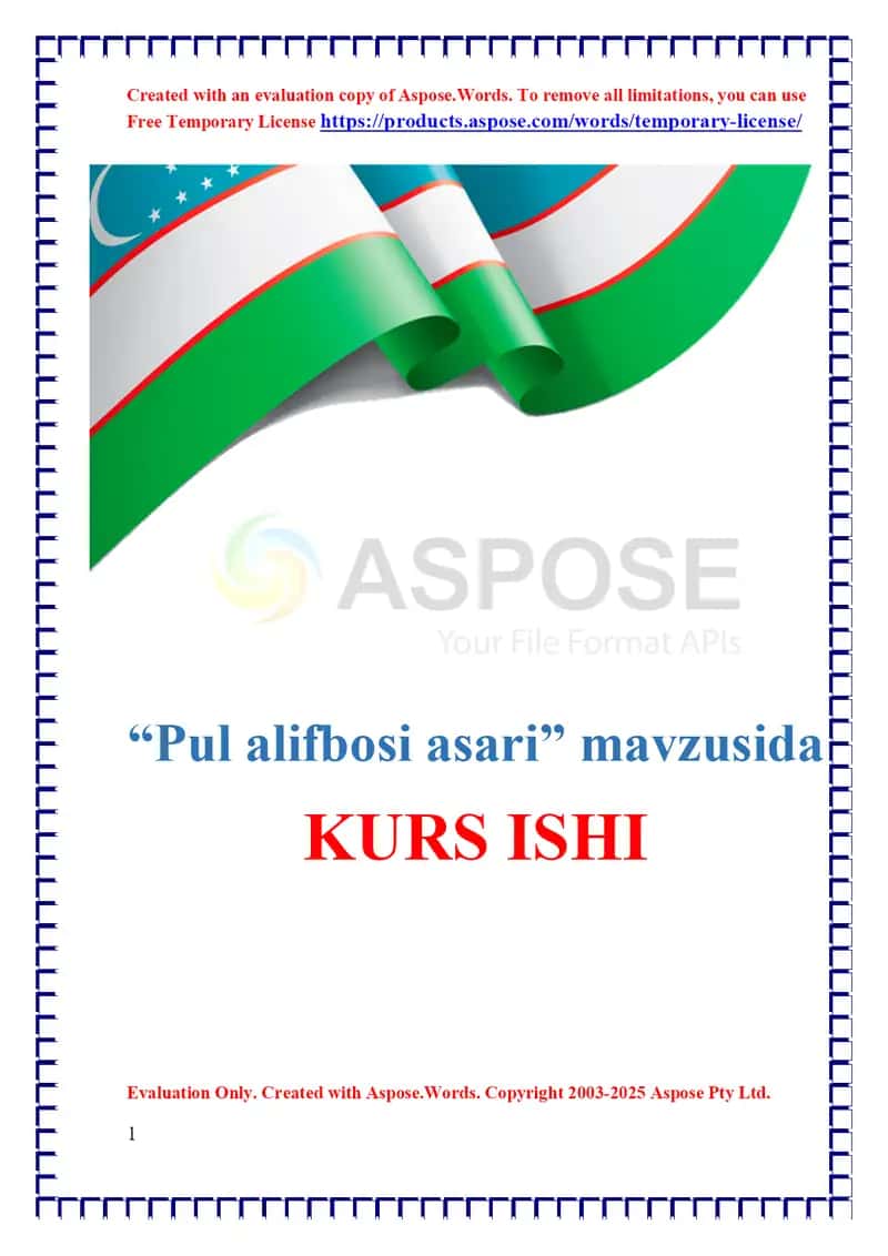Pul alifbosi asari 1