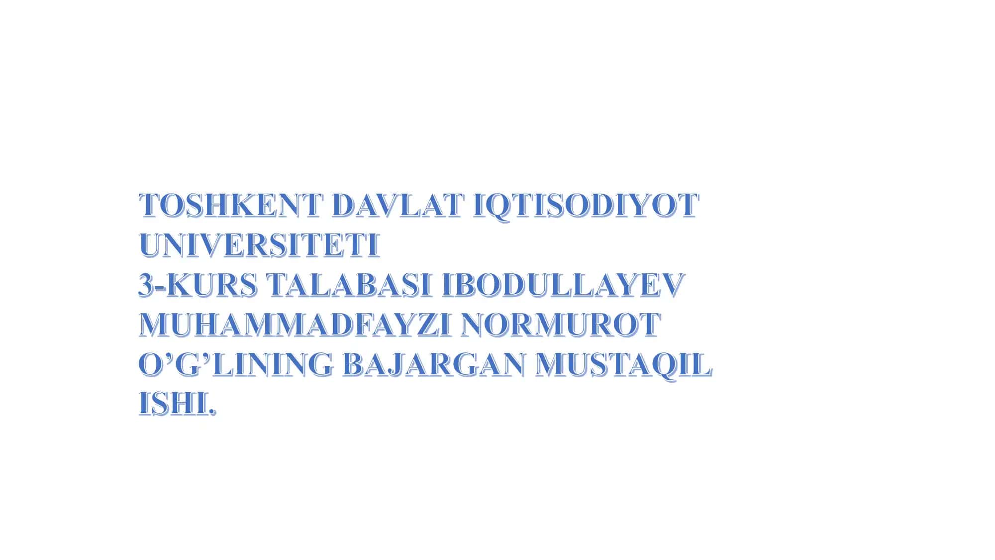 Regression va korrelyatsion tahlil 1