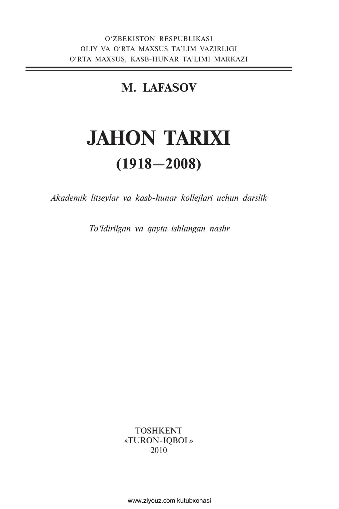 Jahon Tarixi darslik 1
