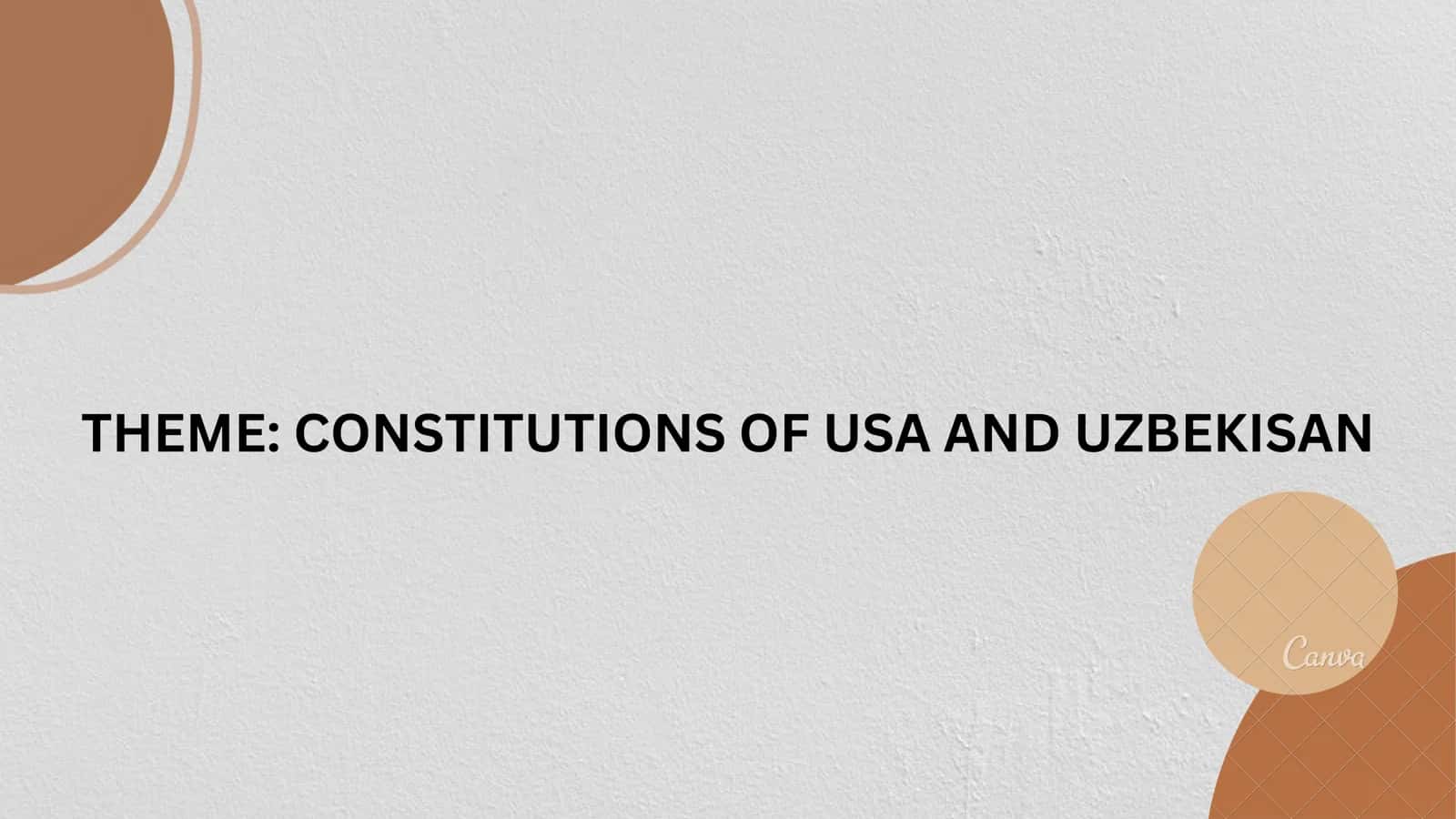 CONSTITUTIONS OF USA AND UZBEKISAN 1