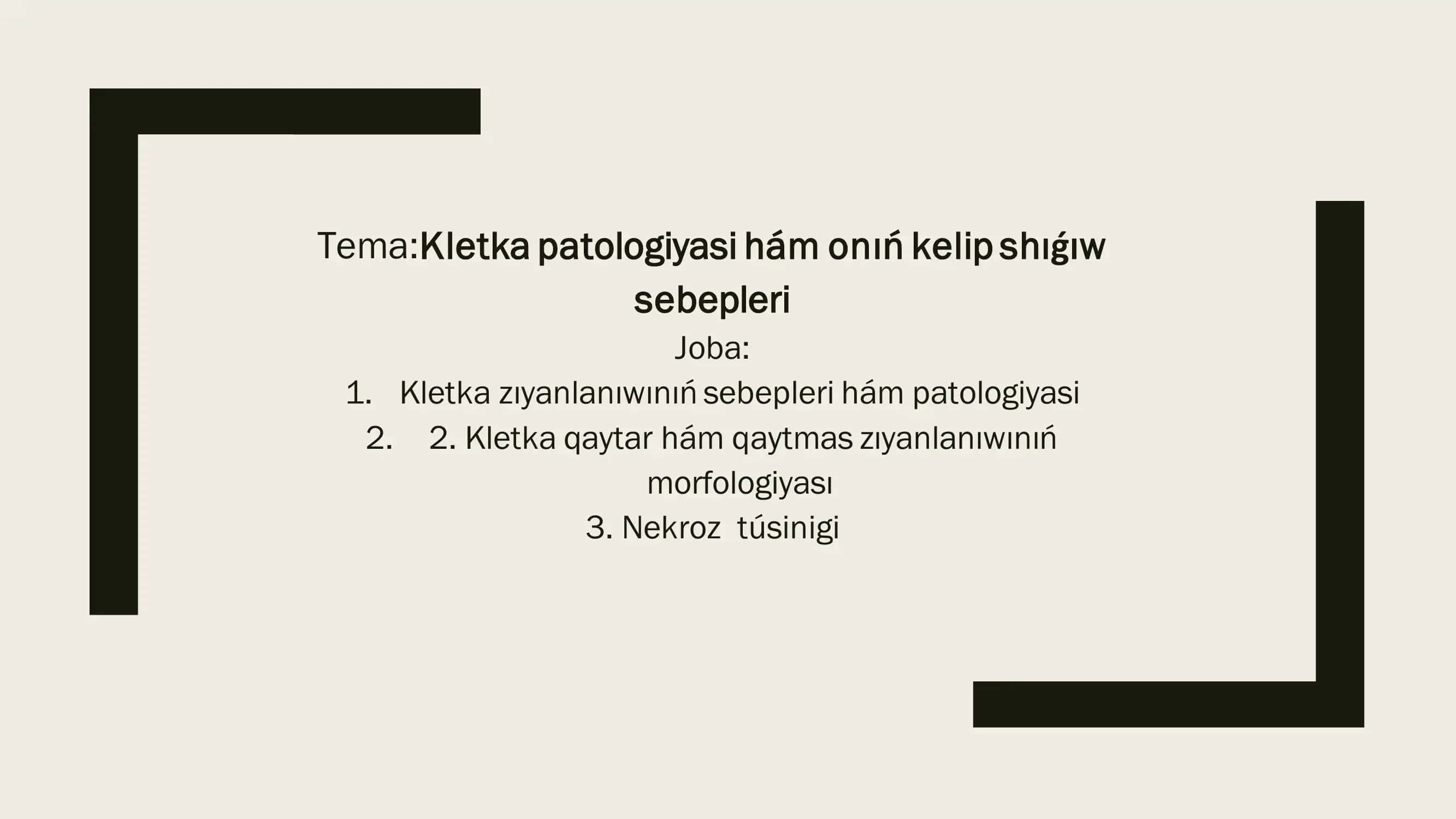 Kletka patologiyasi 1