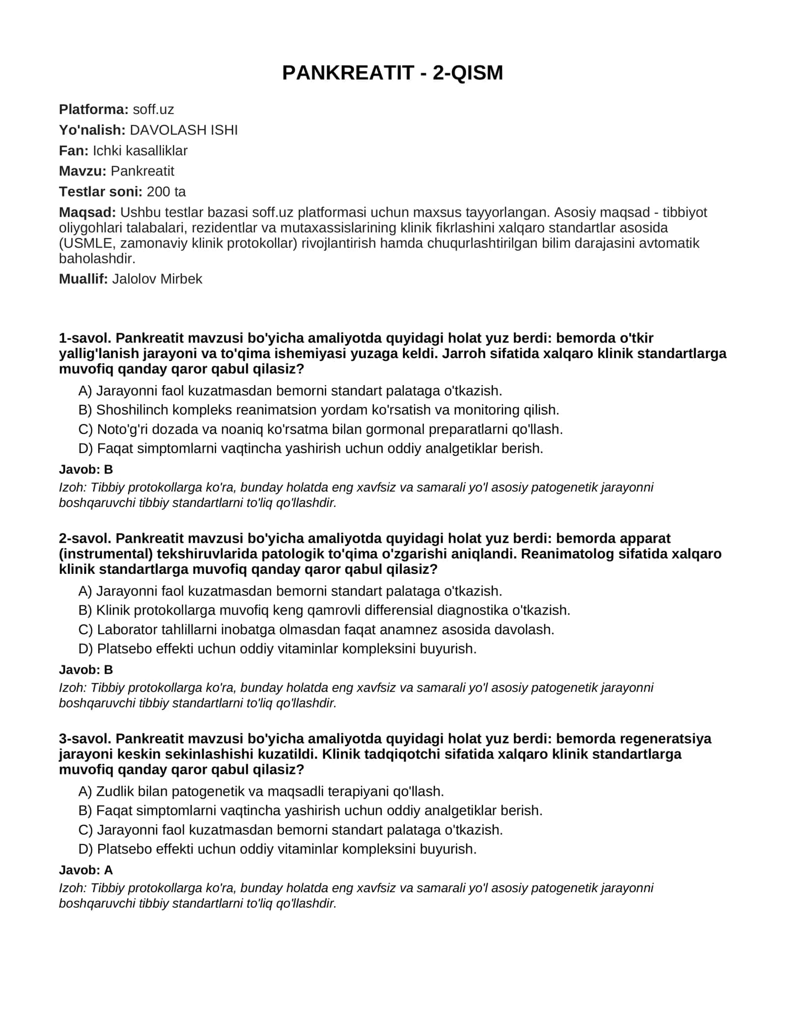 PANKREATIT - 2-QISM 1