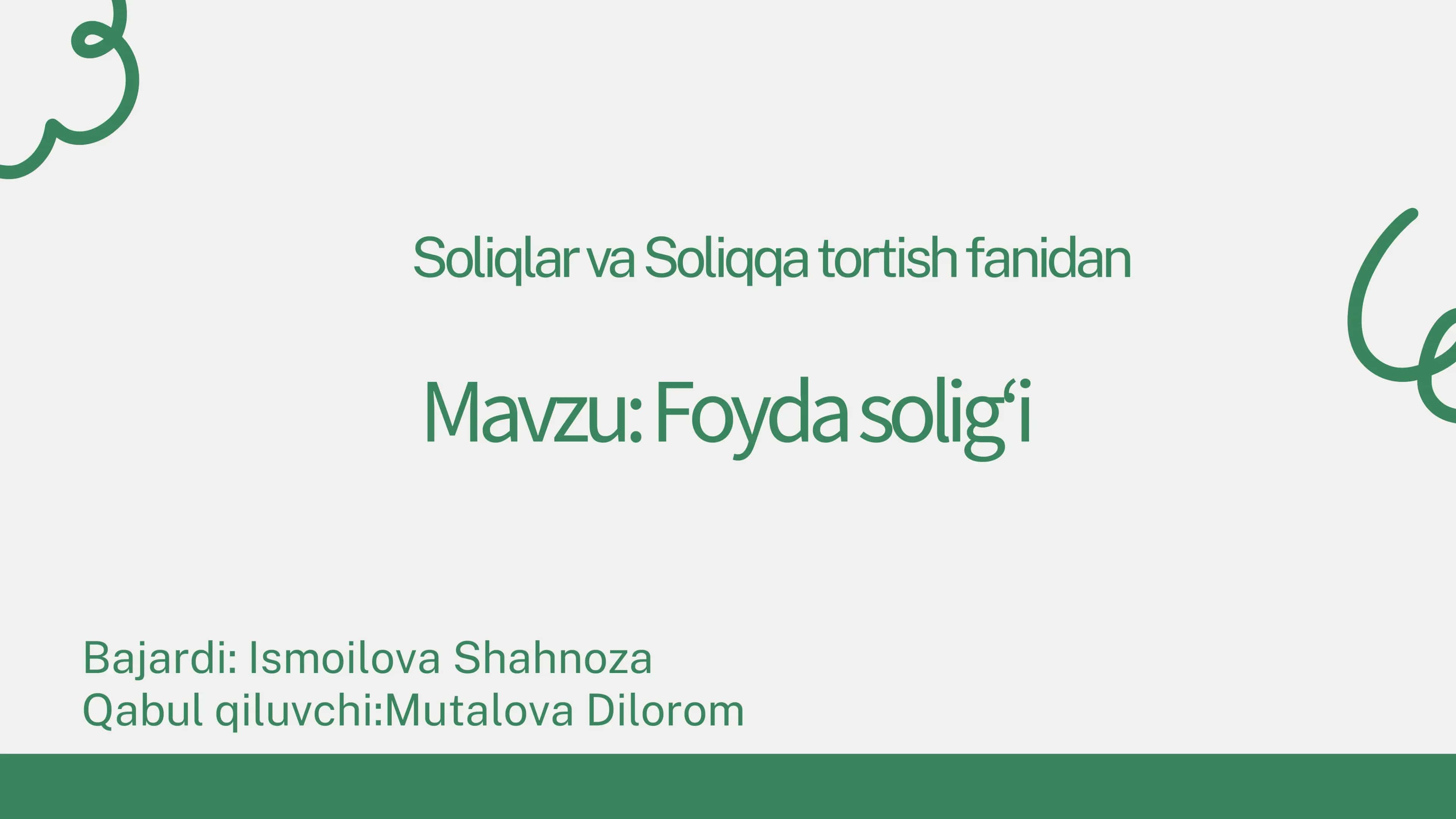 Foyda solig‘i 1