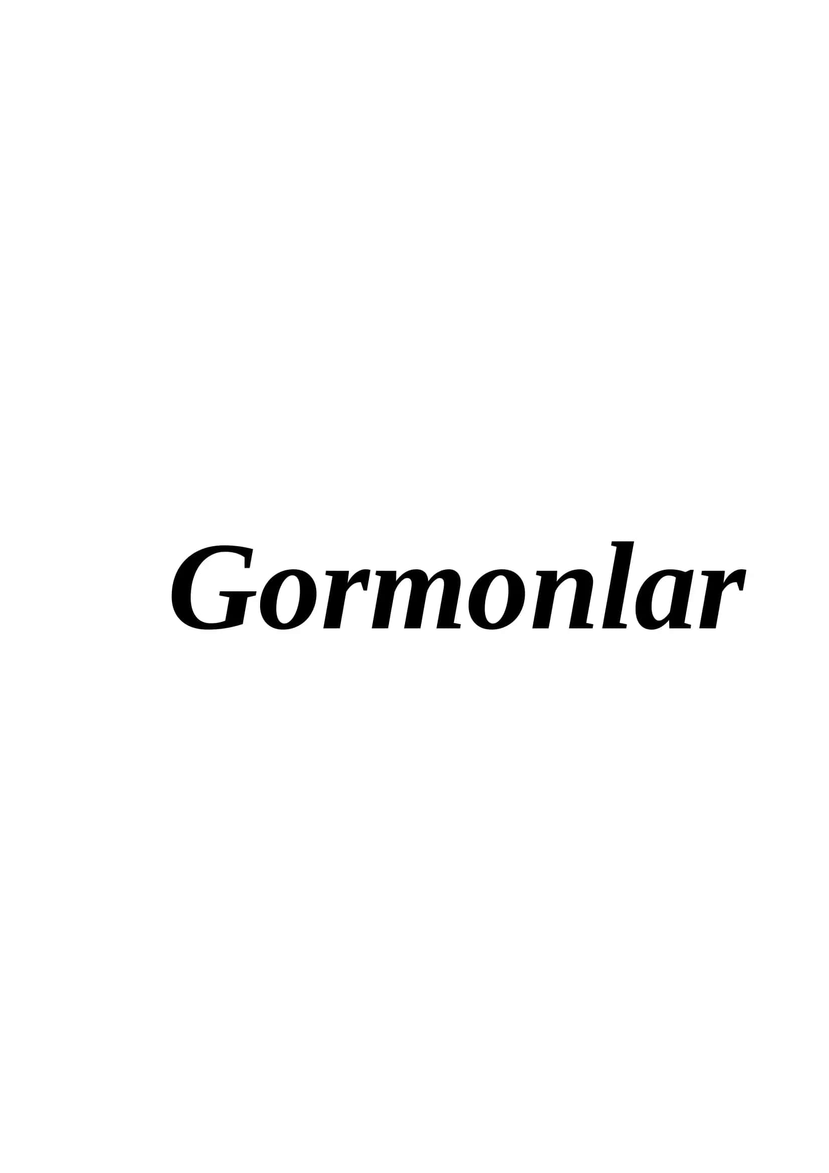 Gormonlar 1