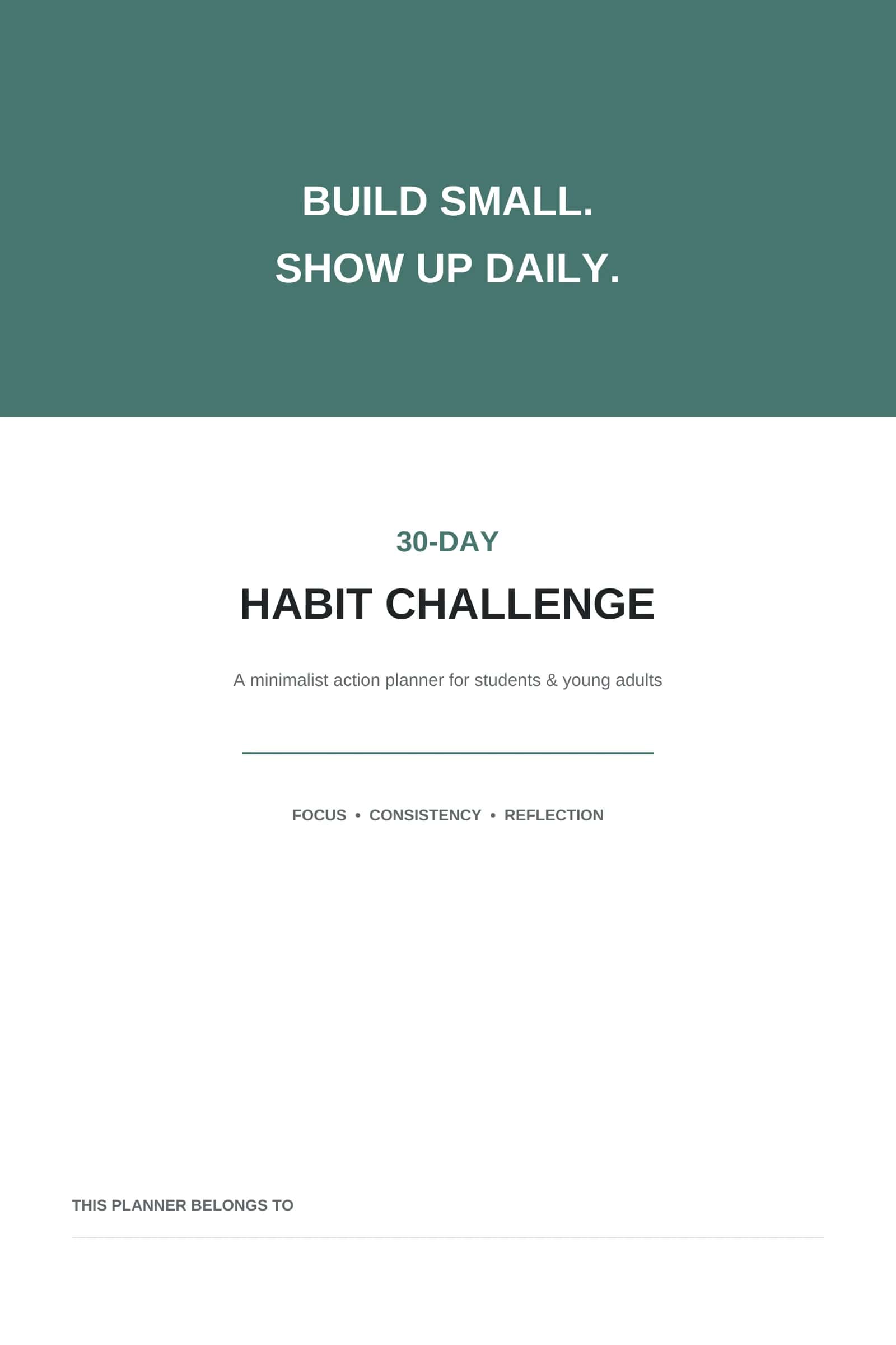 30-DAY HABIT CHALLENGE 1