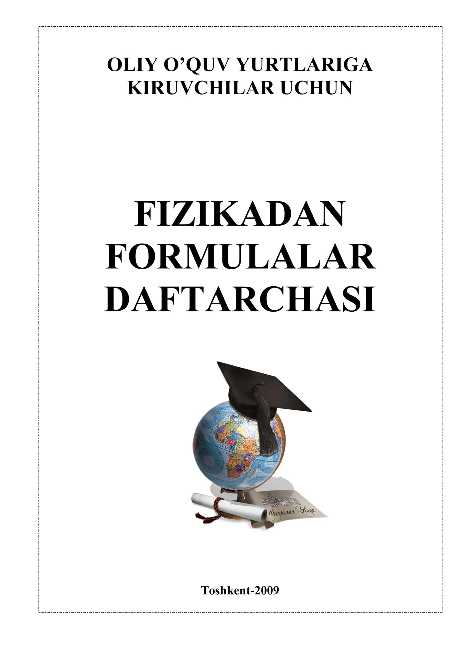 FIZIKADAN FORMULALAR kitobchasi 1