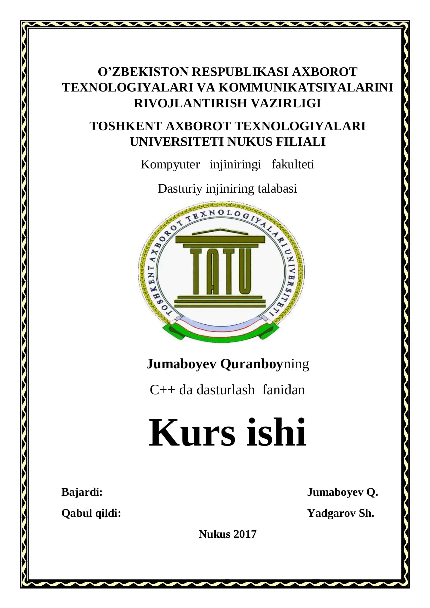 C++ tilida strukturalar 1