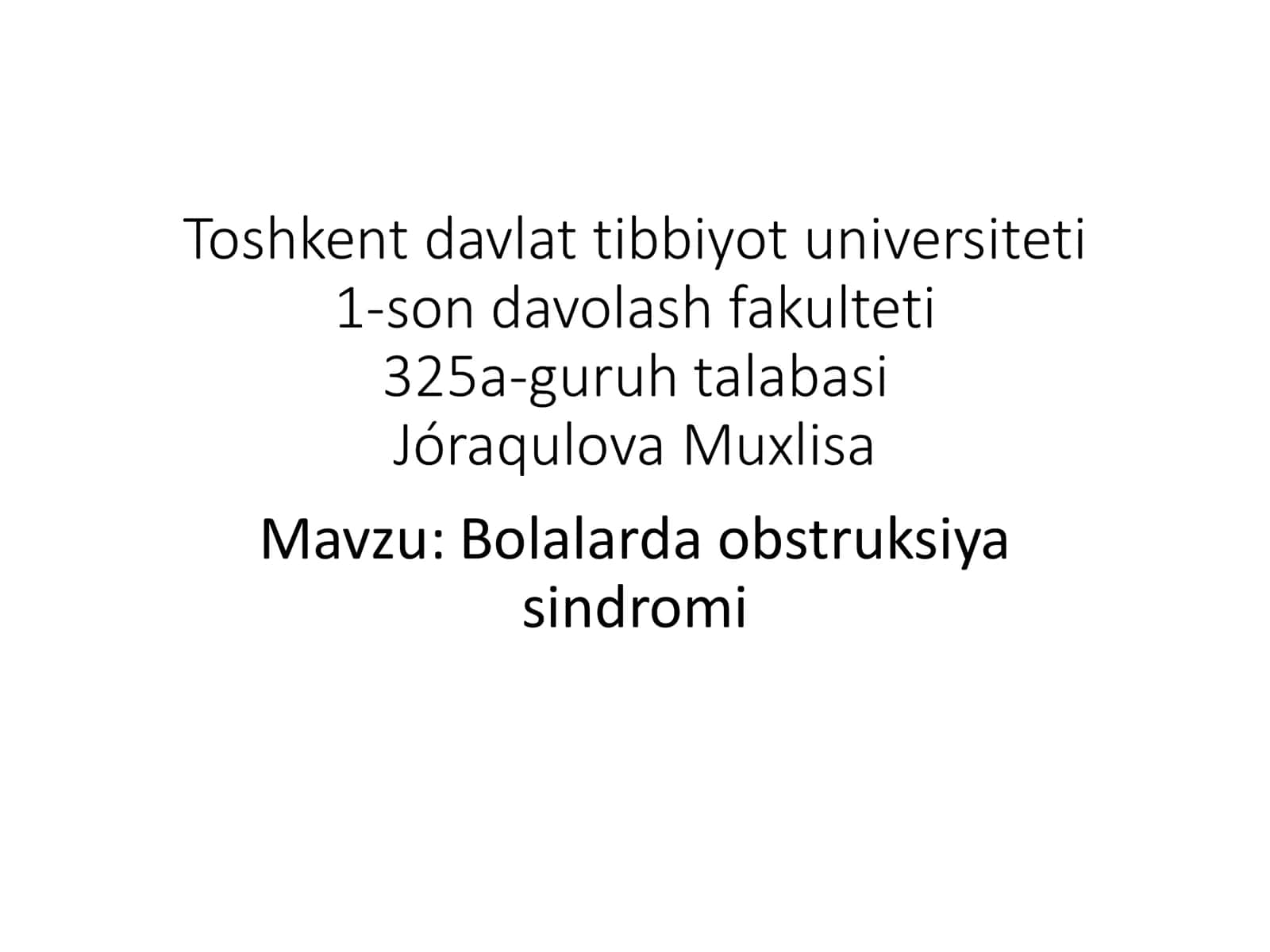 Bolalarda obstruksiya sindromi 1