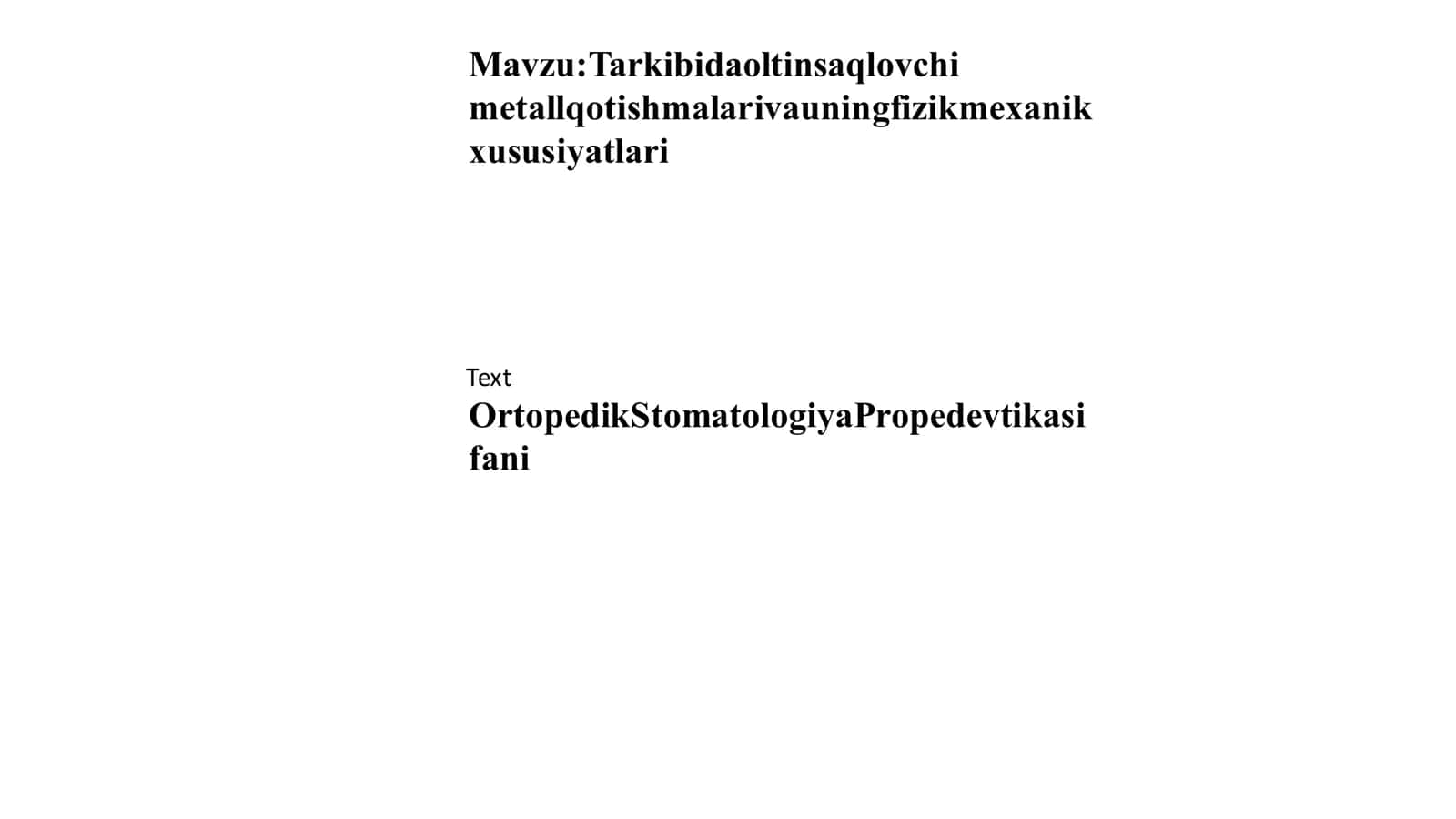 Ortopedik Stomatologiya Propedevtikasi 1