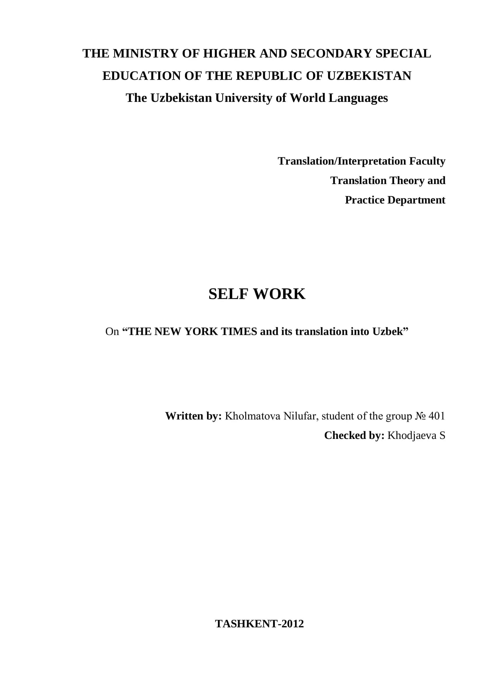 THE NEW YORK TIMES 1
