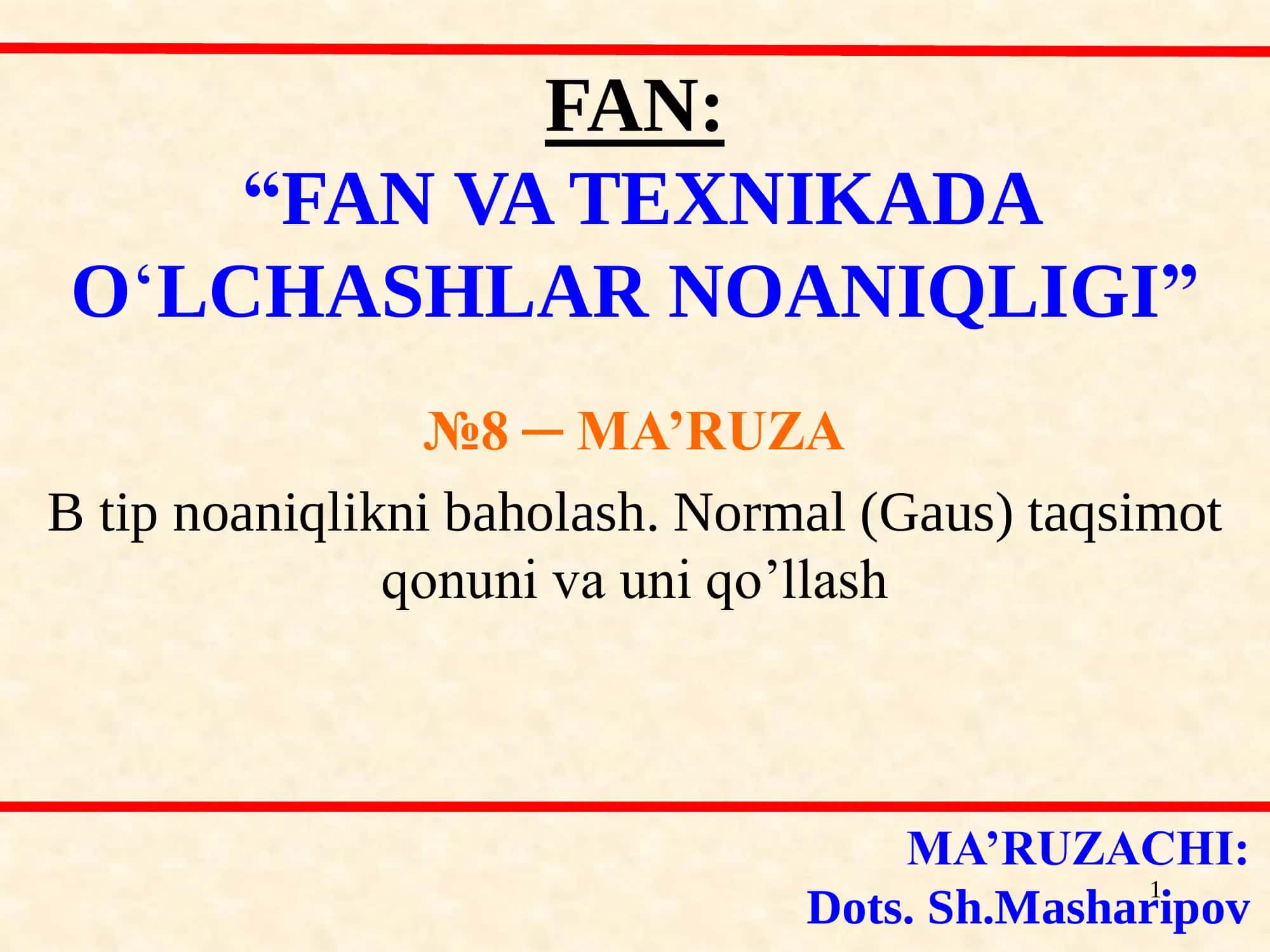 O‘lchashlar noaniqliği 1