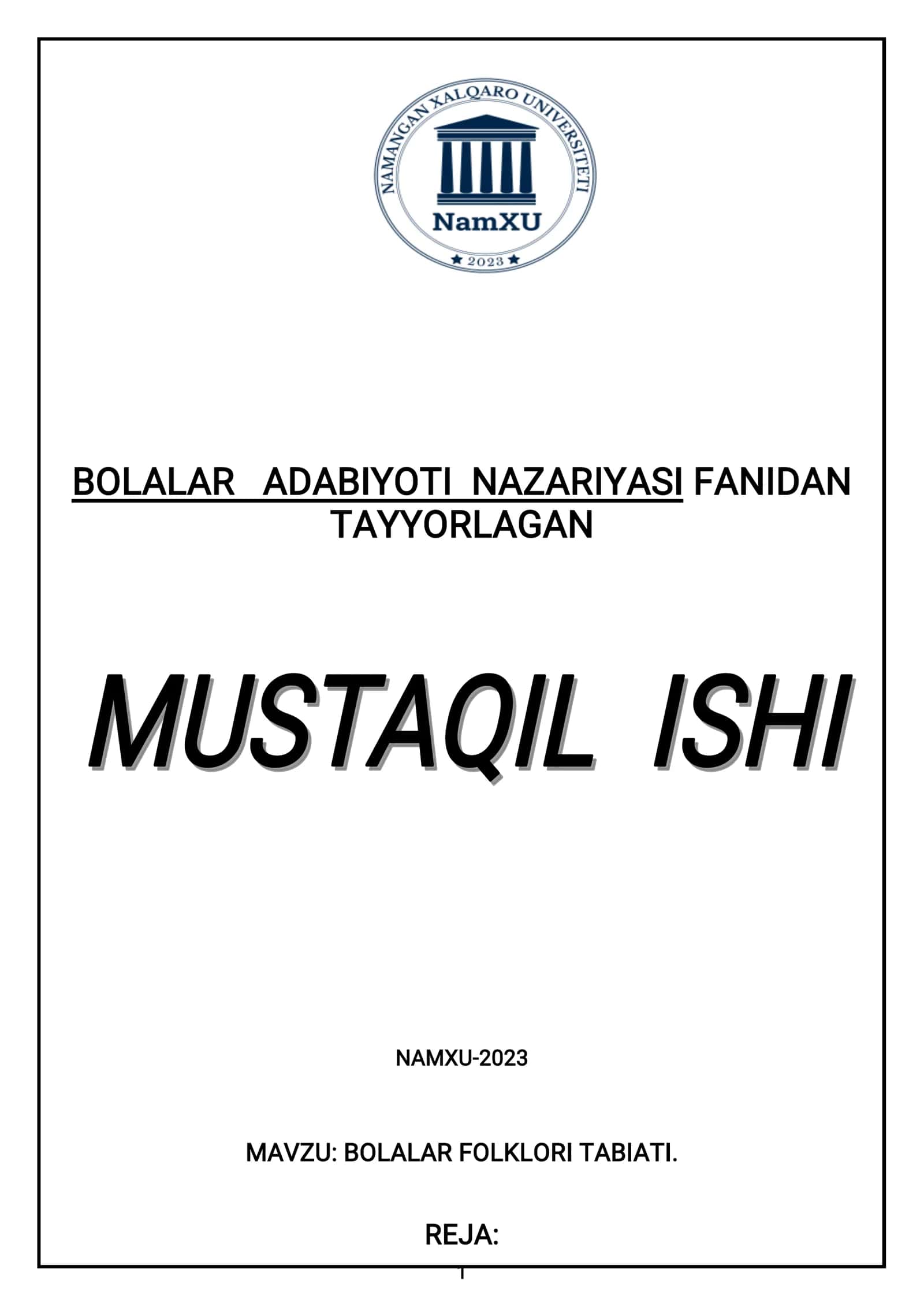 BOLALAR FOLKLORI TABIATI 1