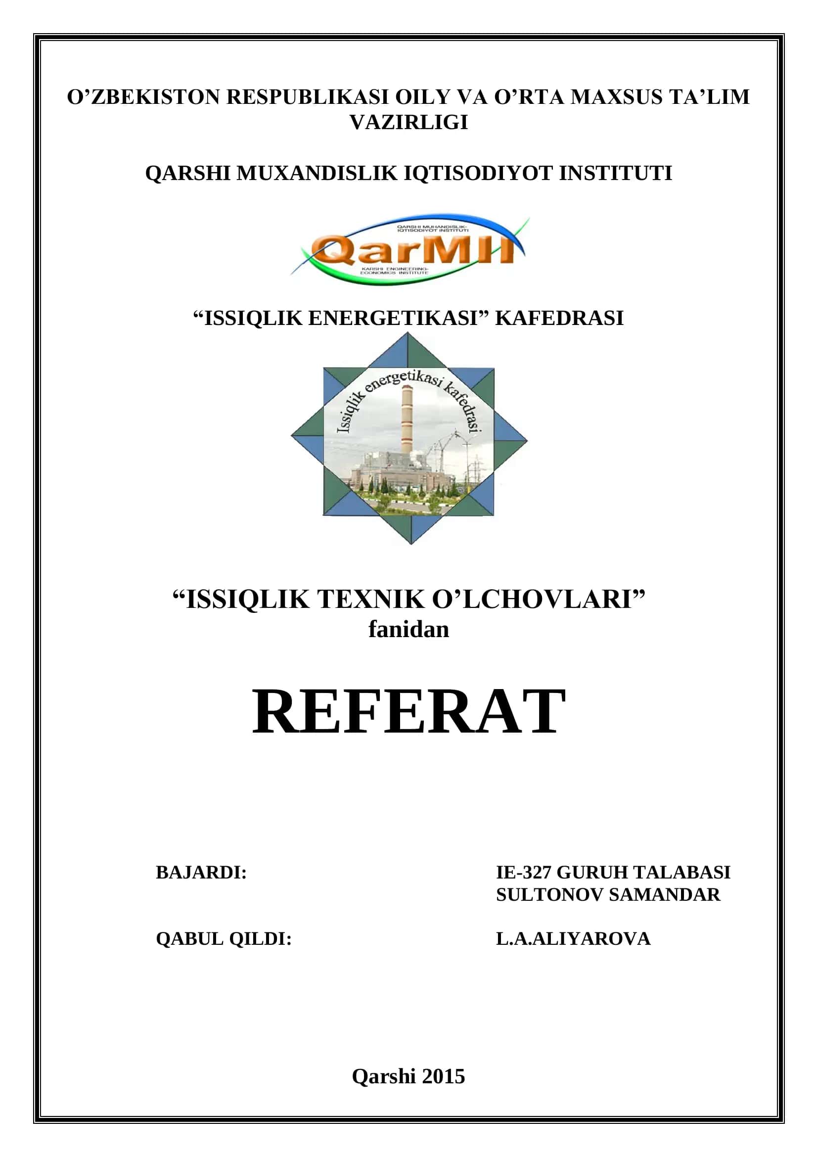Haroratni O'lchash Asboblari 1