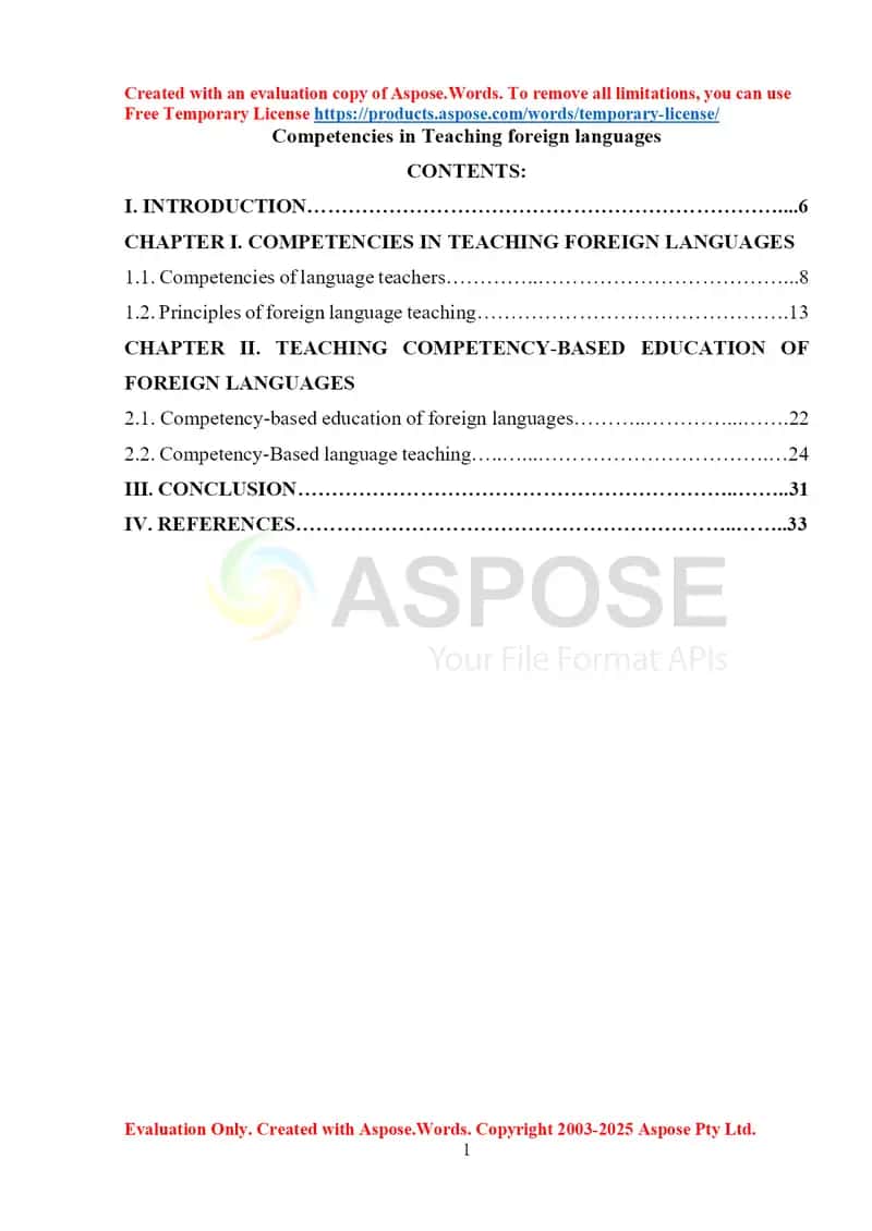 Competencies in Teaching Foreign Languages 1