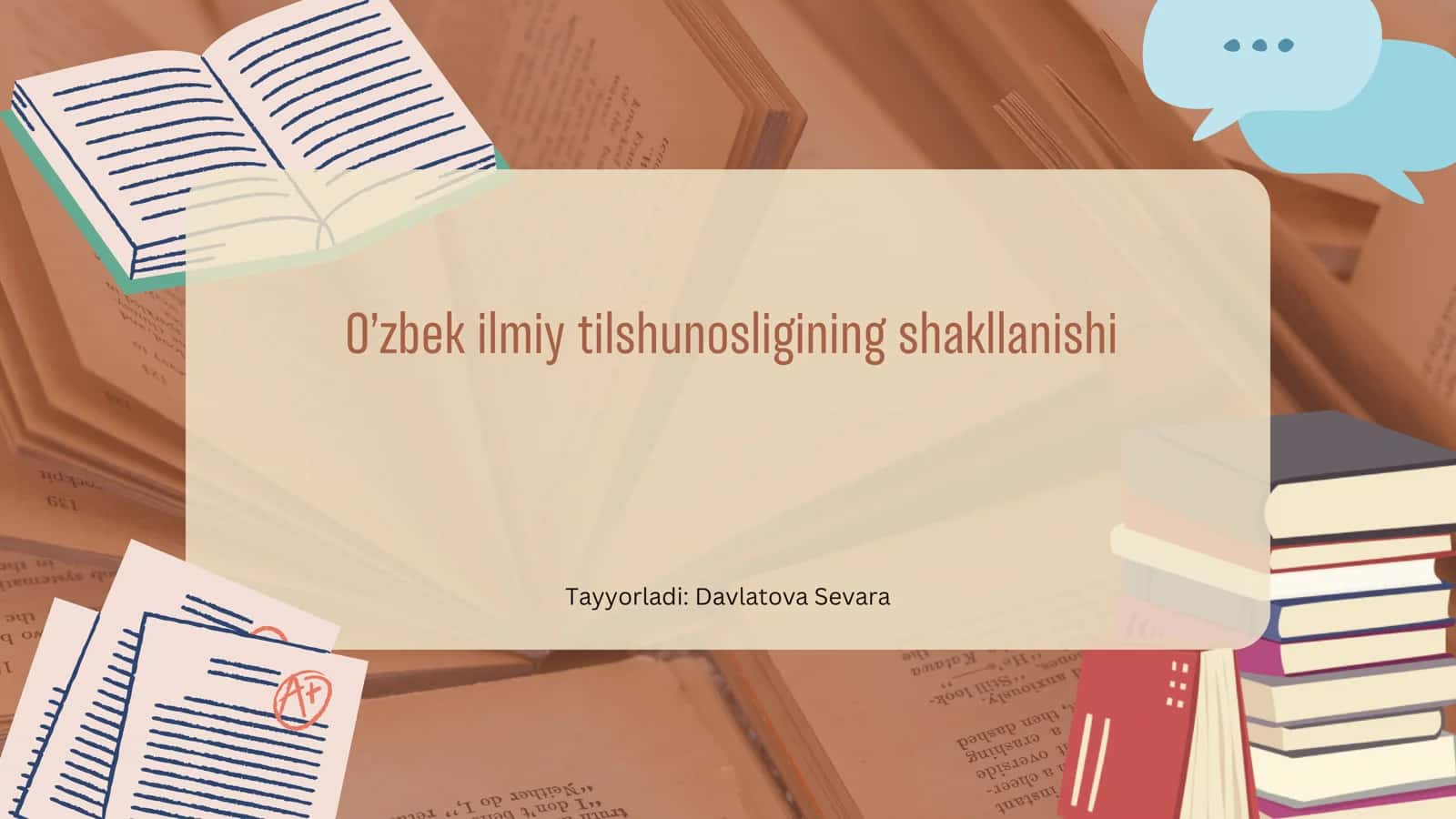 O'zbek ilmiy tilshunosligining shakllanishi 1
