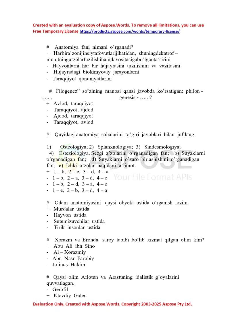 Eshituv organining qismlari 1