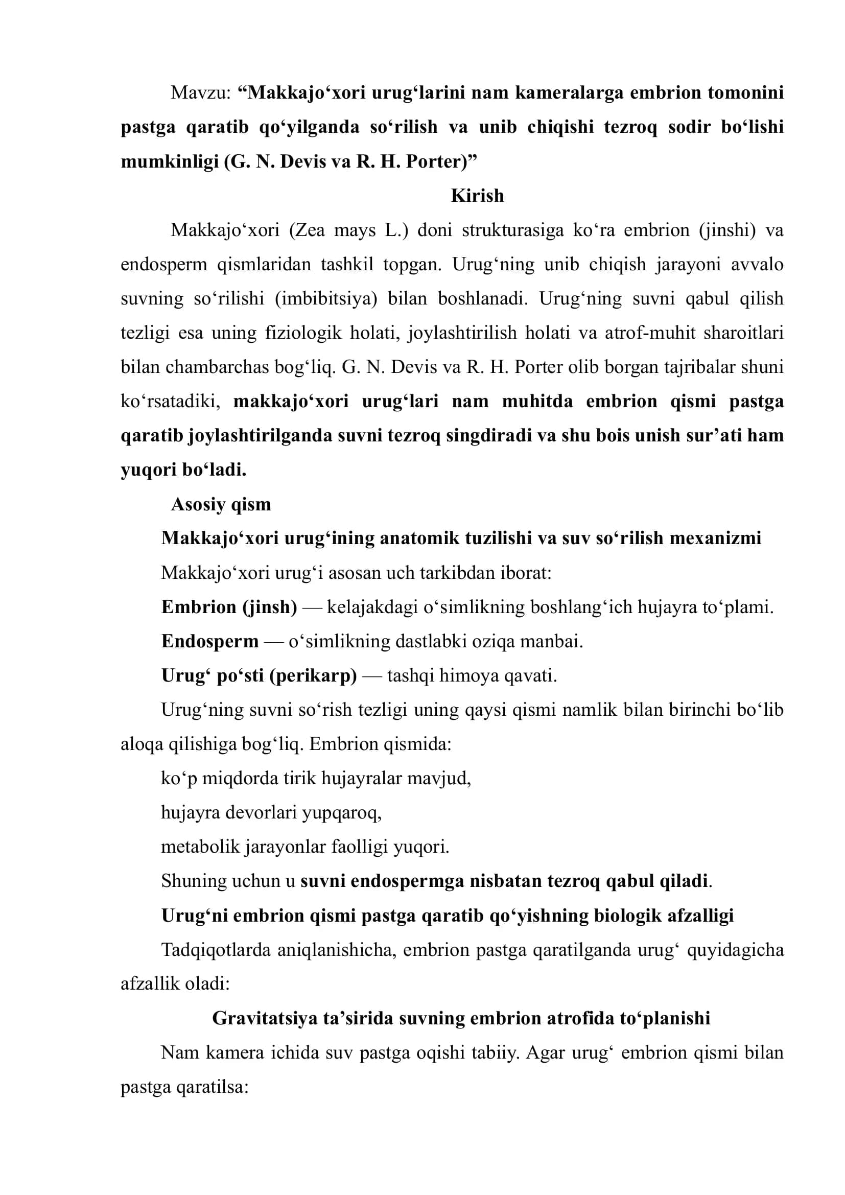 Makkajo'xori urug'lari 1