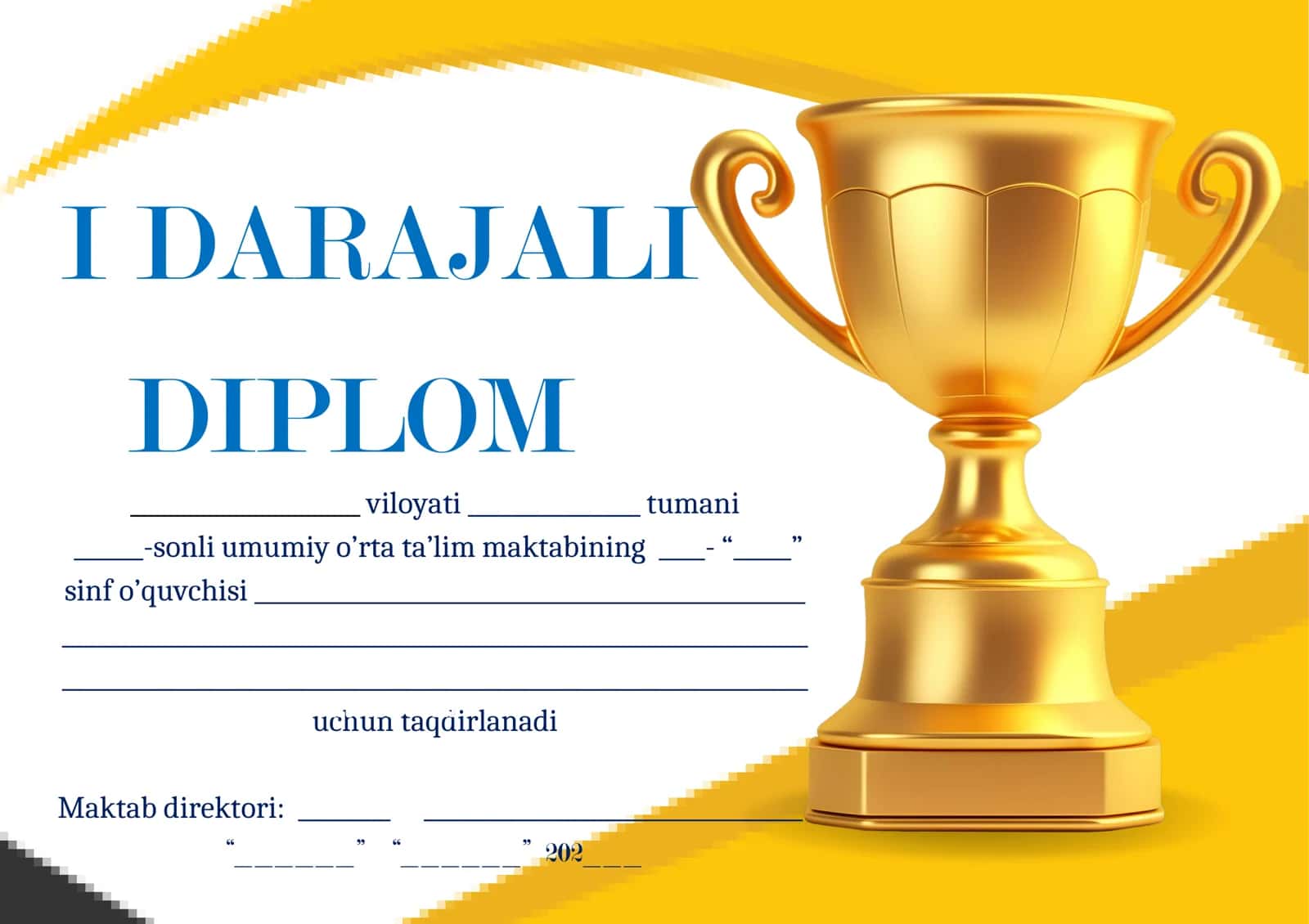 I,II,III DARAJALI DIPLOM 1
