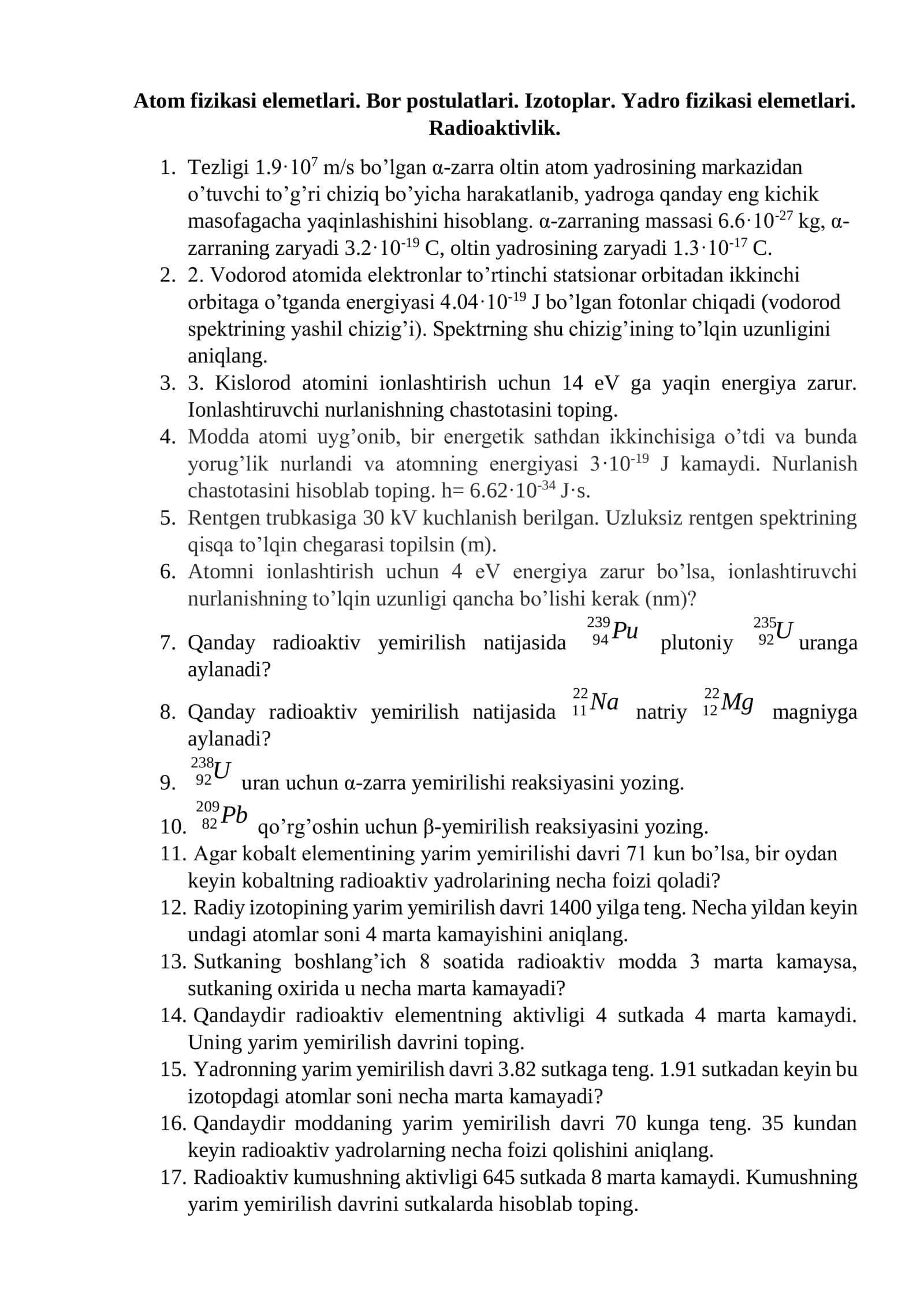 Atom Fizikasi Elementlari 1