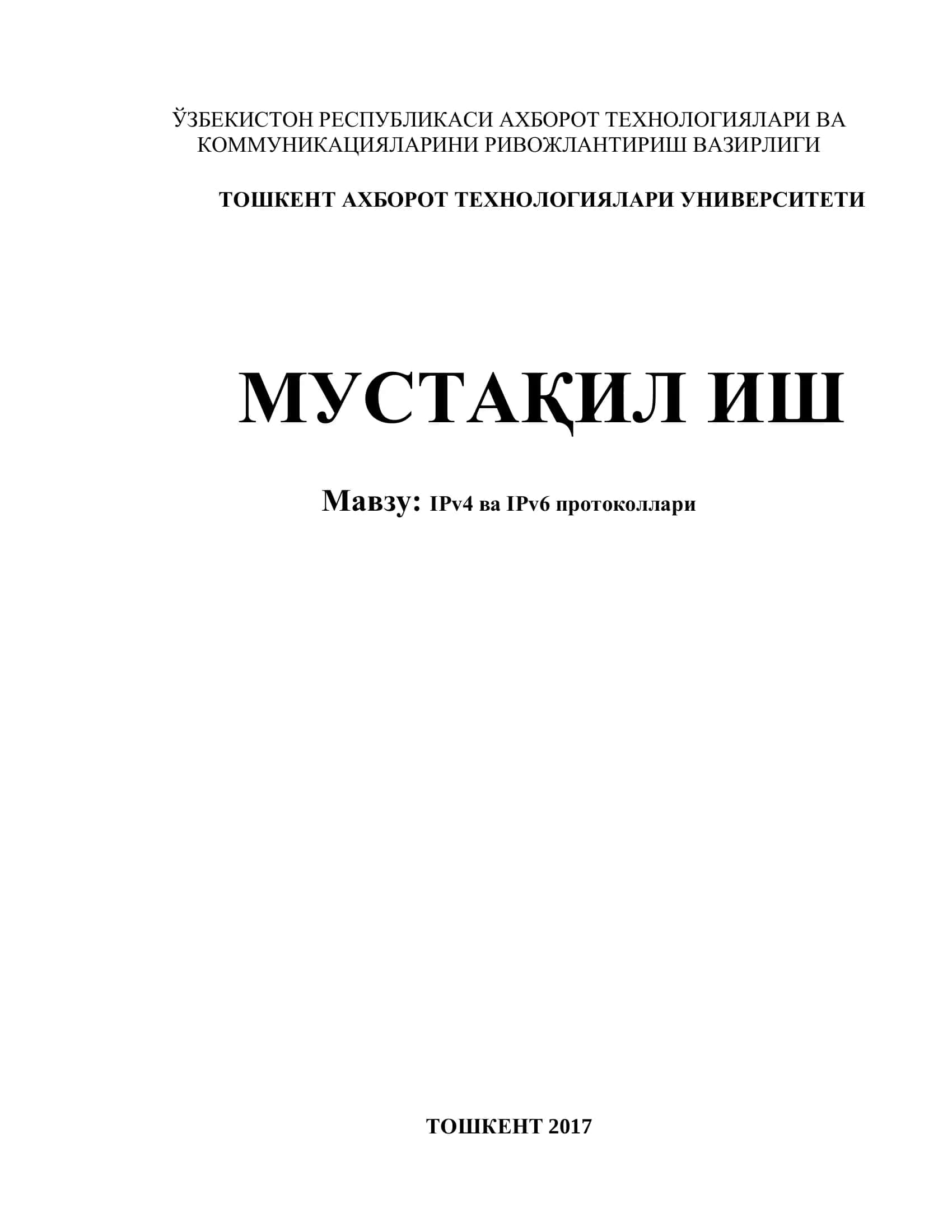 IPv4 ва IPv6 протоколлари 1