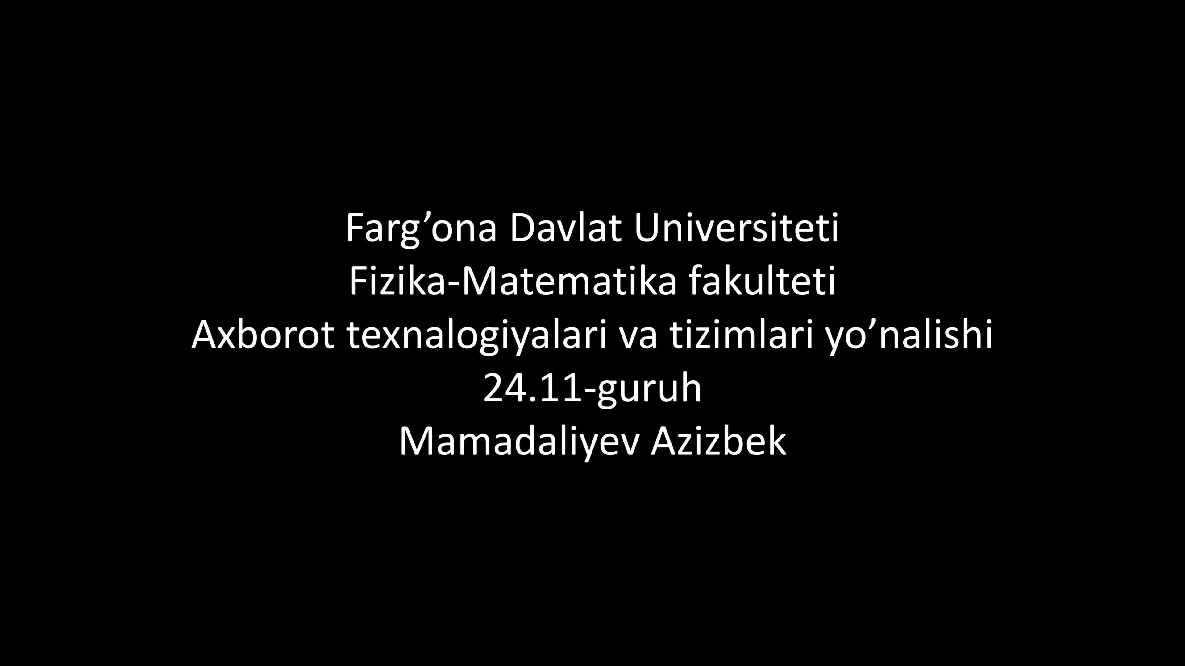 MOLEKULALARARO O'ZARO TA’SIR KUCHLARI 1